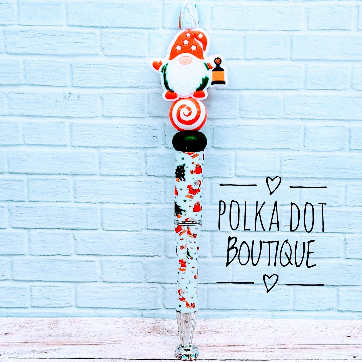 Gnome Silicone Beaded Pen