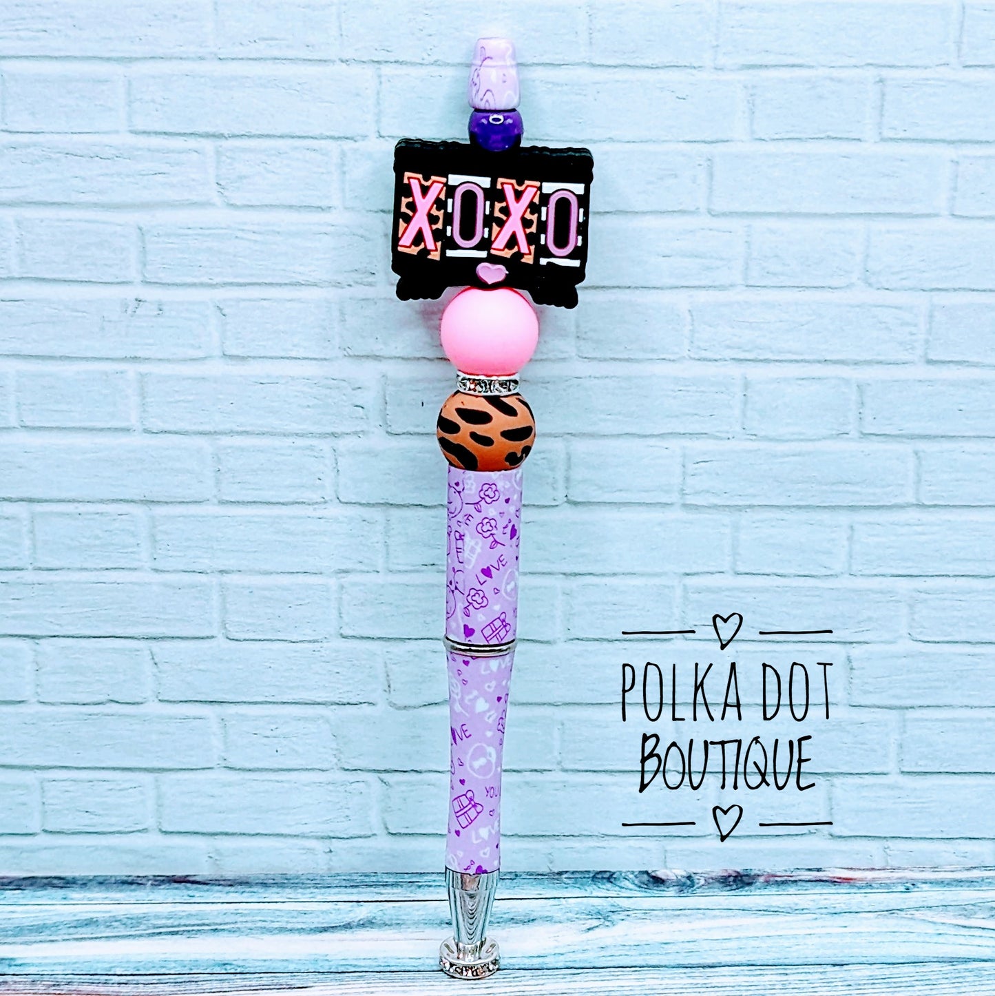 Xoxo Silicone Beaded Pen