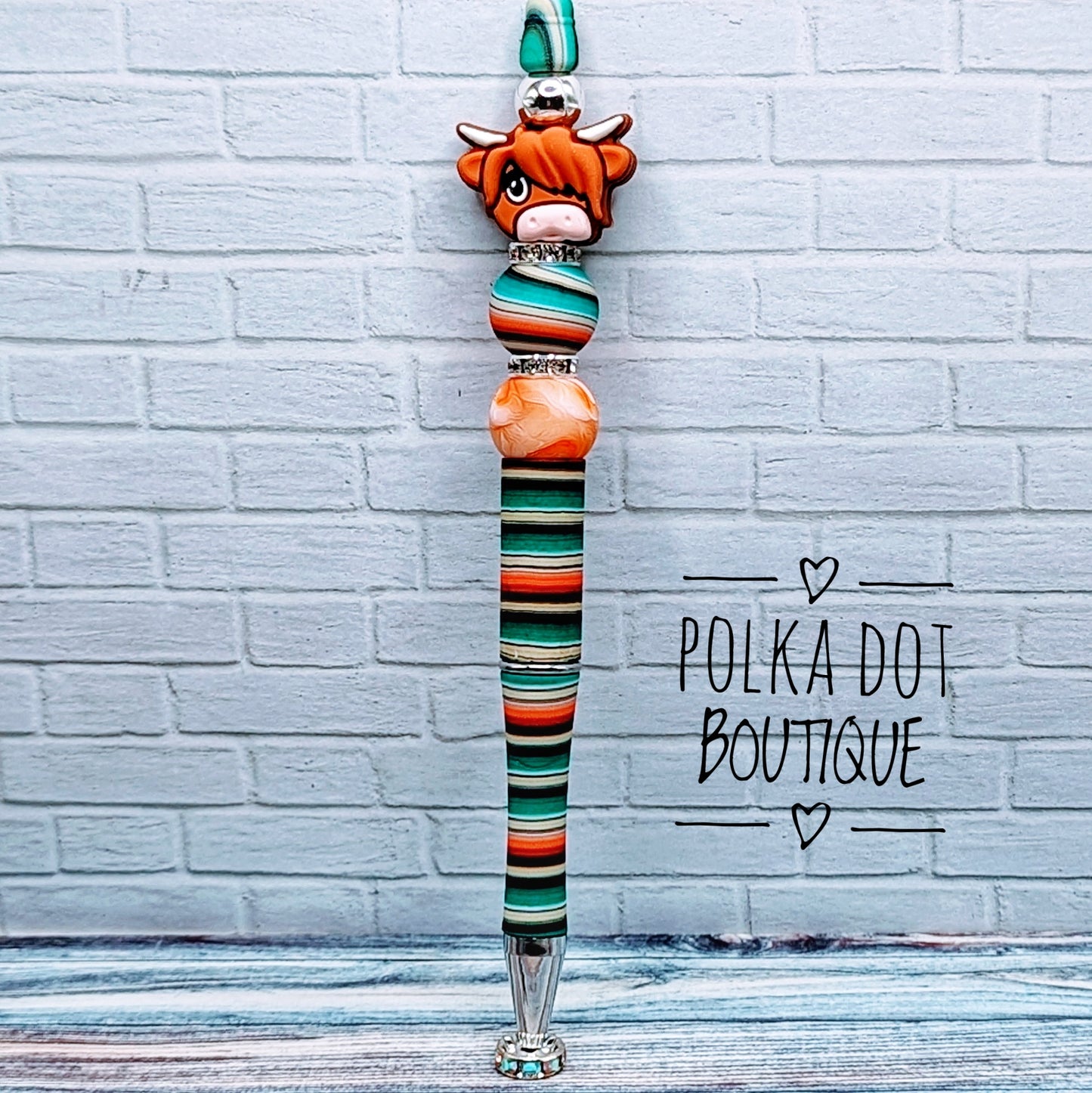 Cow : Hyland Silicone Beaded Pen