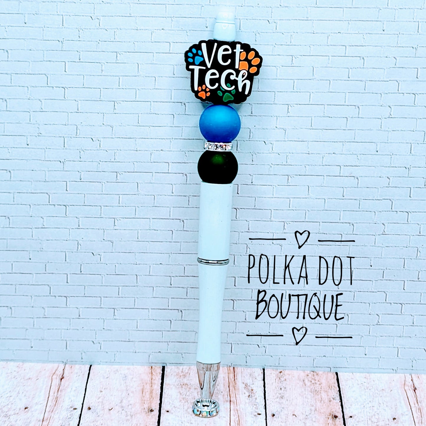 Vet Tech Silicone Beaded Pen