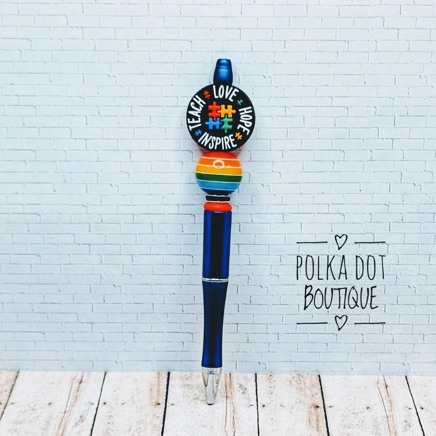 Teacher Silicone Beaded Pen