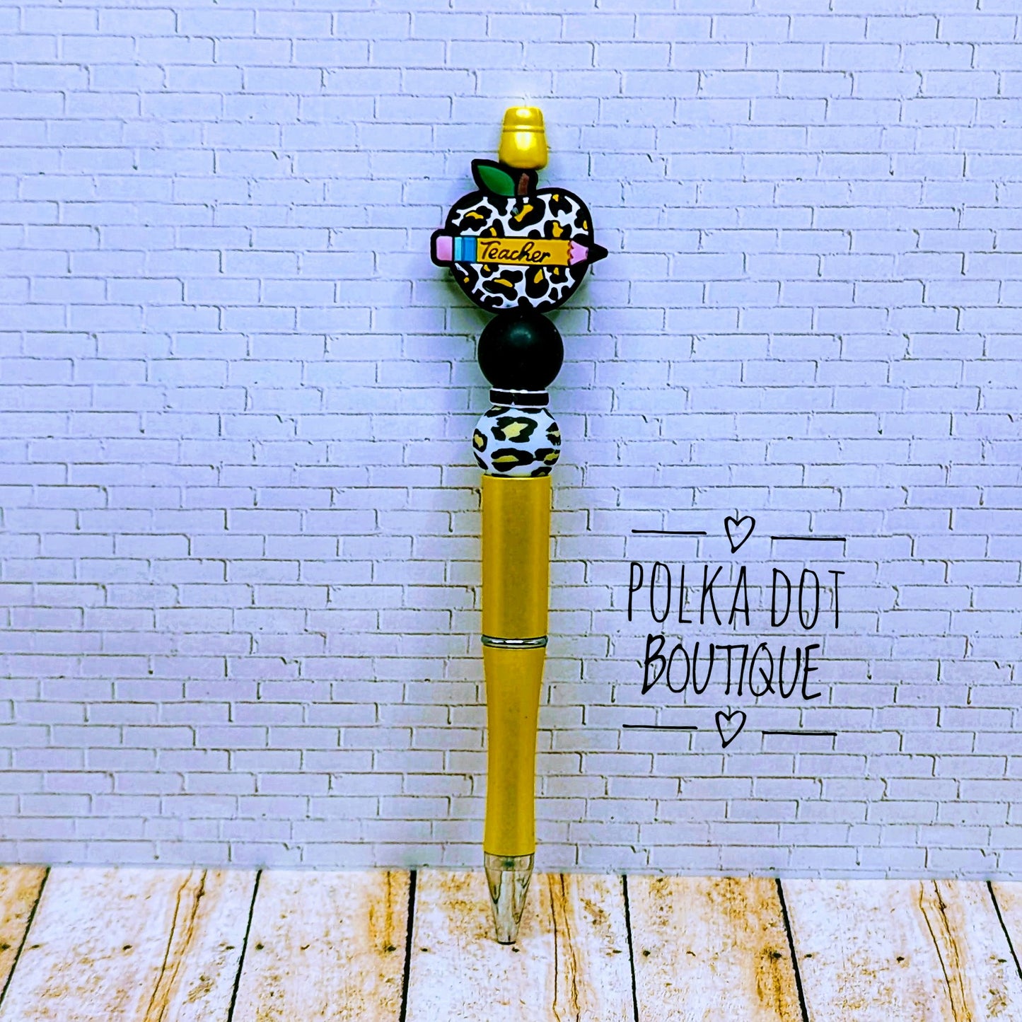 Teacher Silicone Beaded Pen