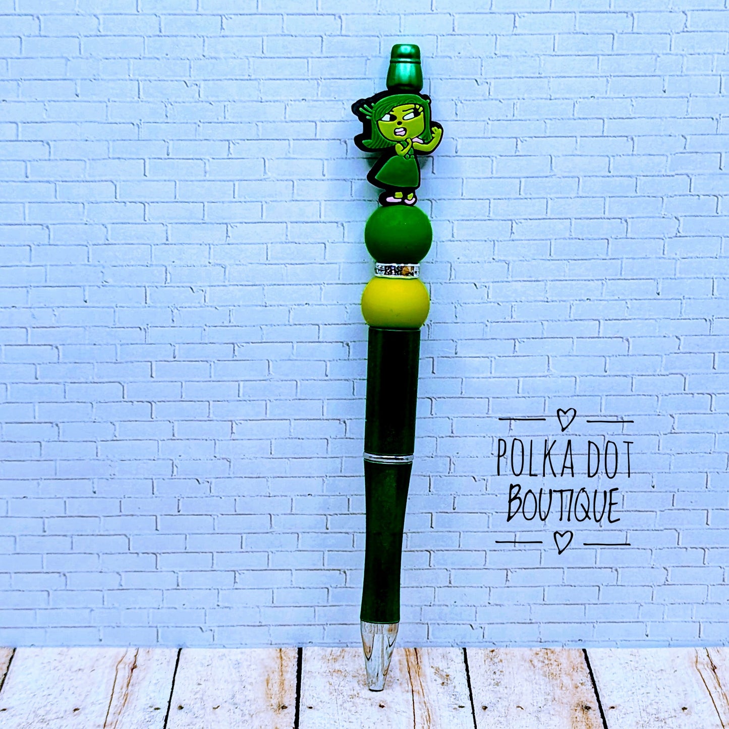 Inside Out : Disgust Silicone Beaded Pen
