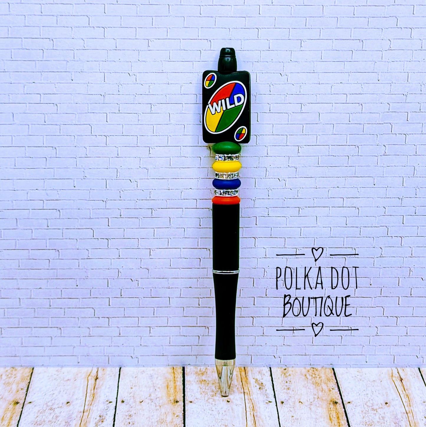 Uno Wild Card Silicone Beaded Pen