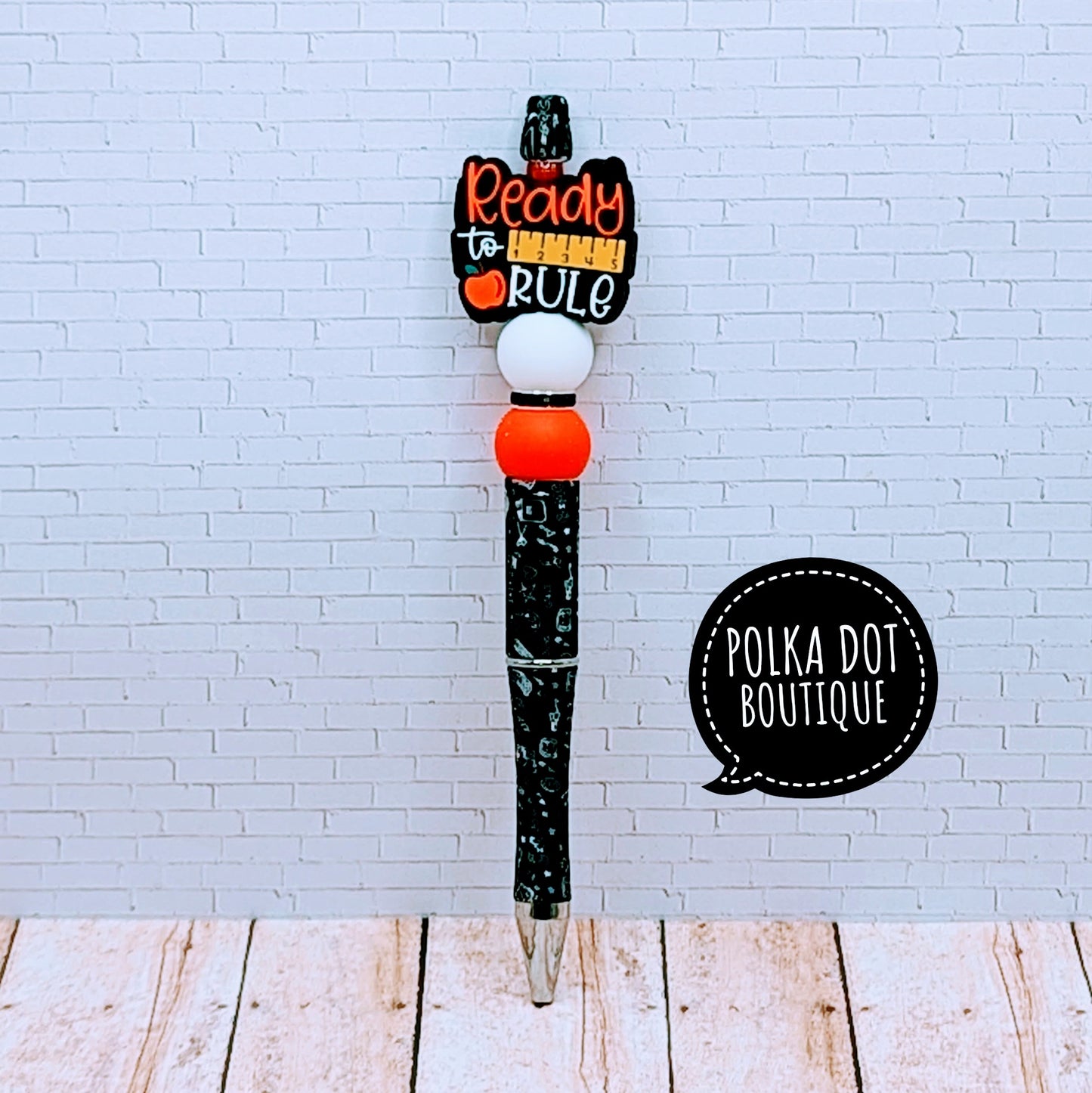 Teacher Silicone Beaded Pen