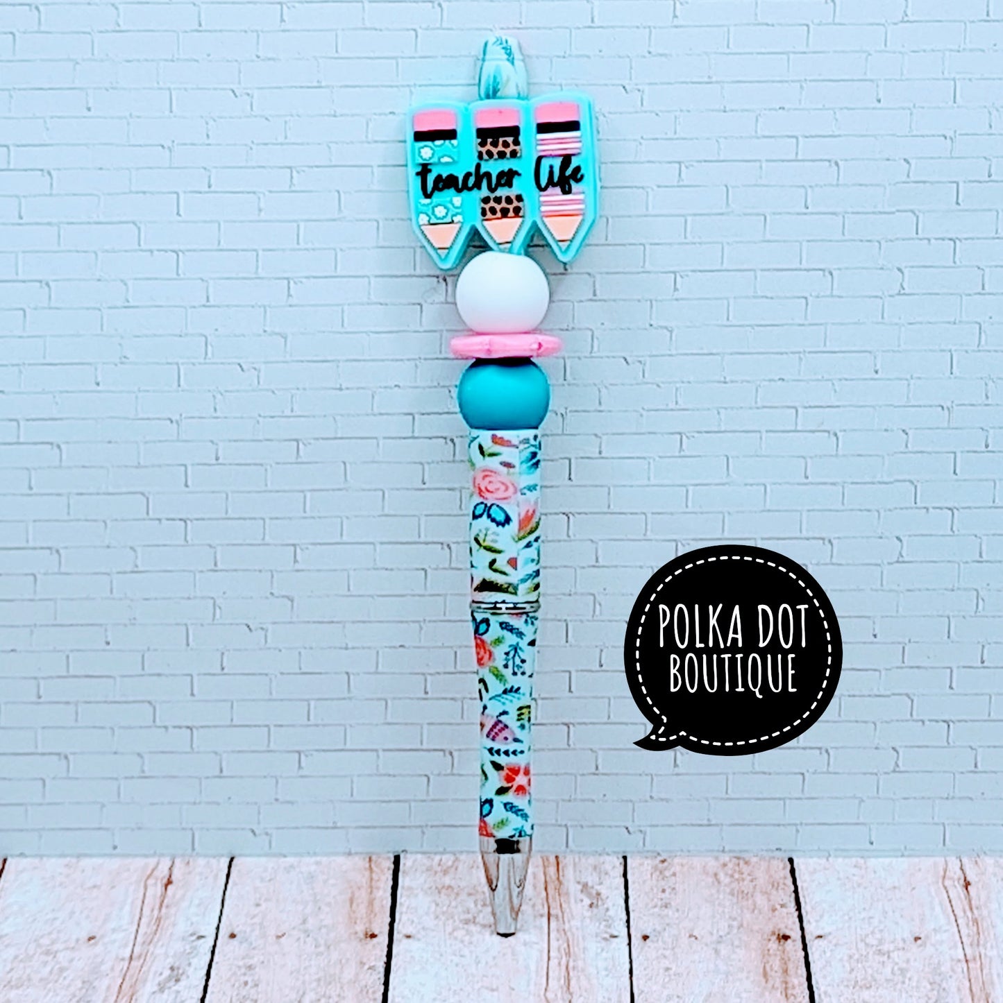 Teacher : Teacher Life Silicone Beaded Pen