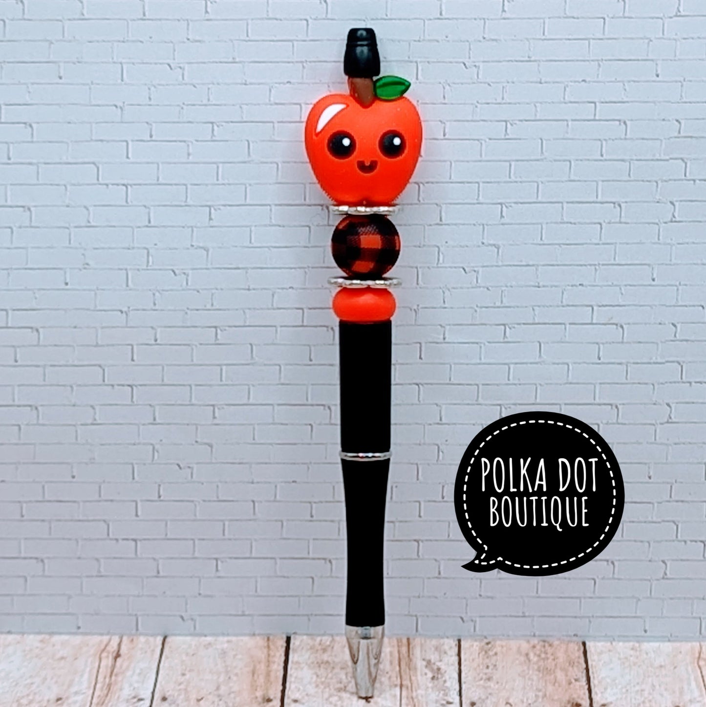 Teacher : Apple Silicone Beaded Pen