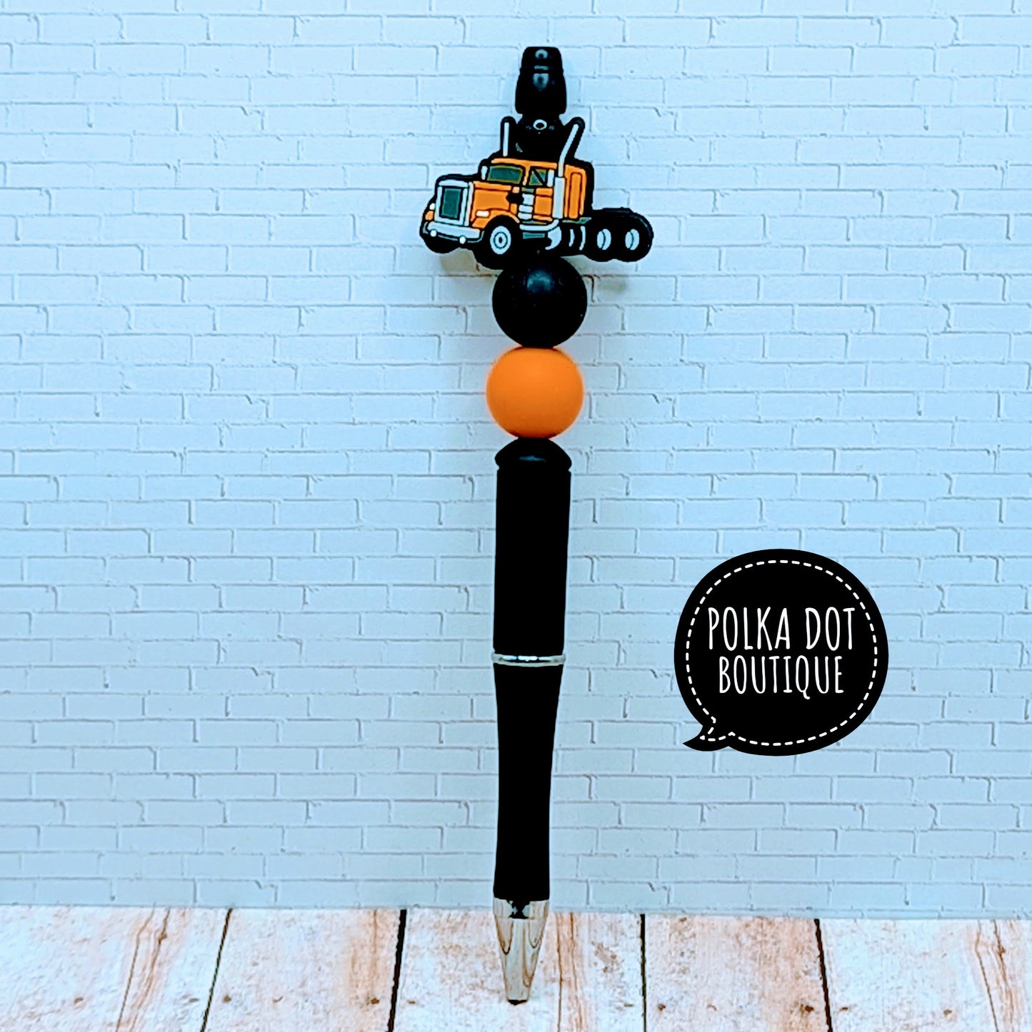 Yellow Diesel Silicone Beaded Pen