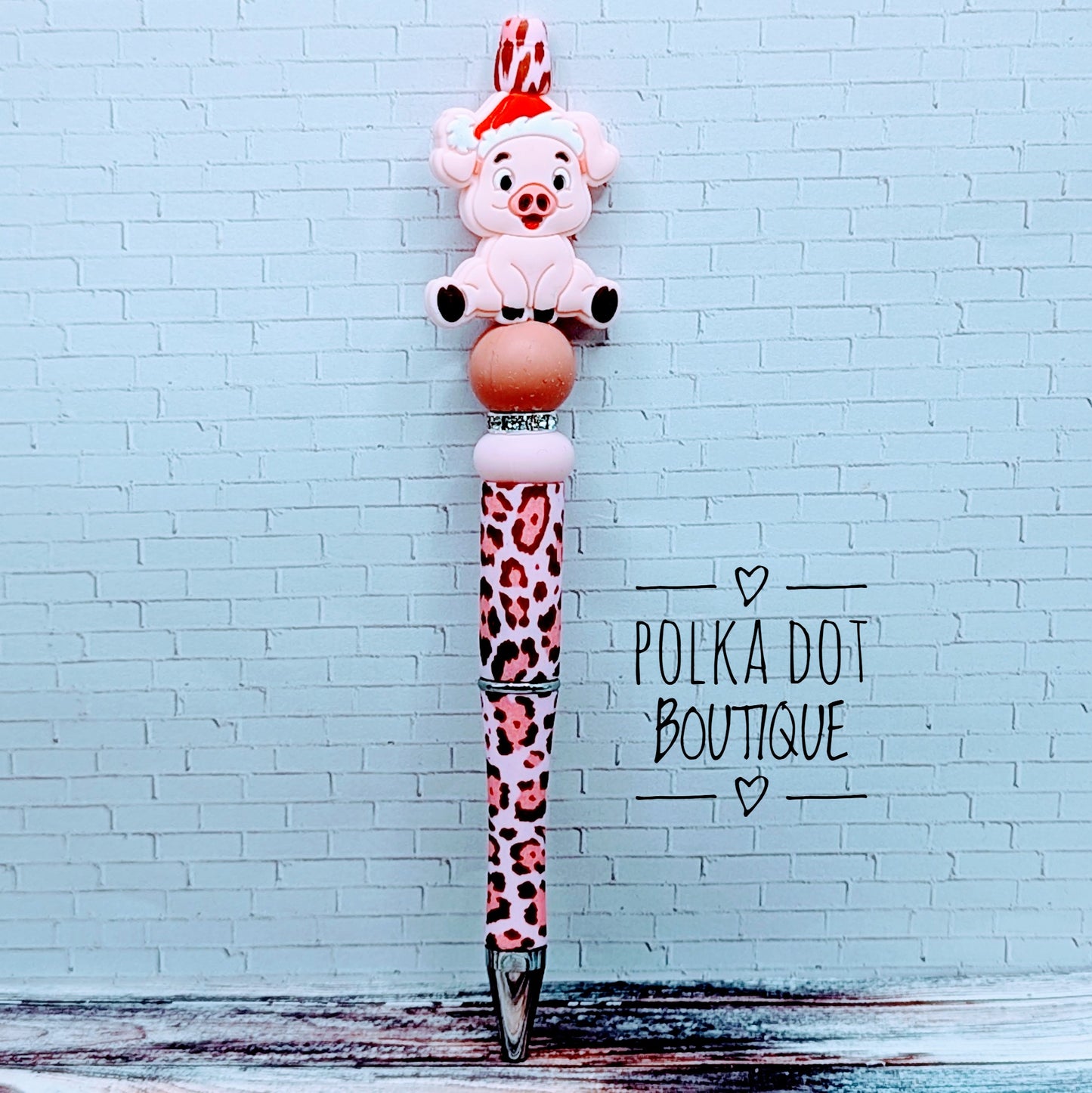 Piggy Silicone Beaded Pen