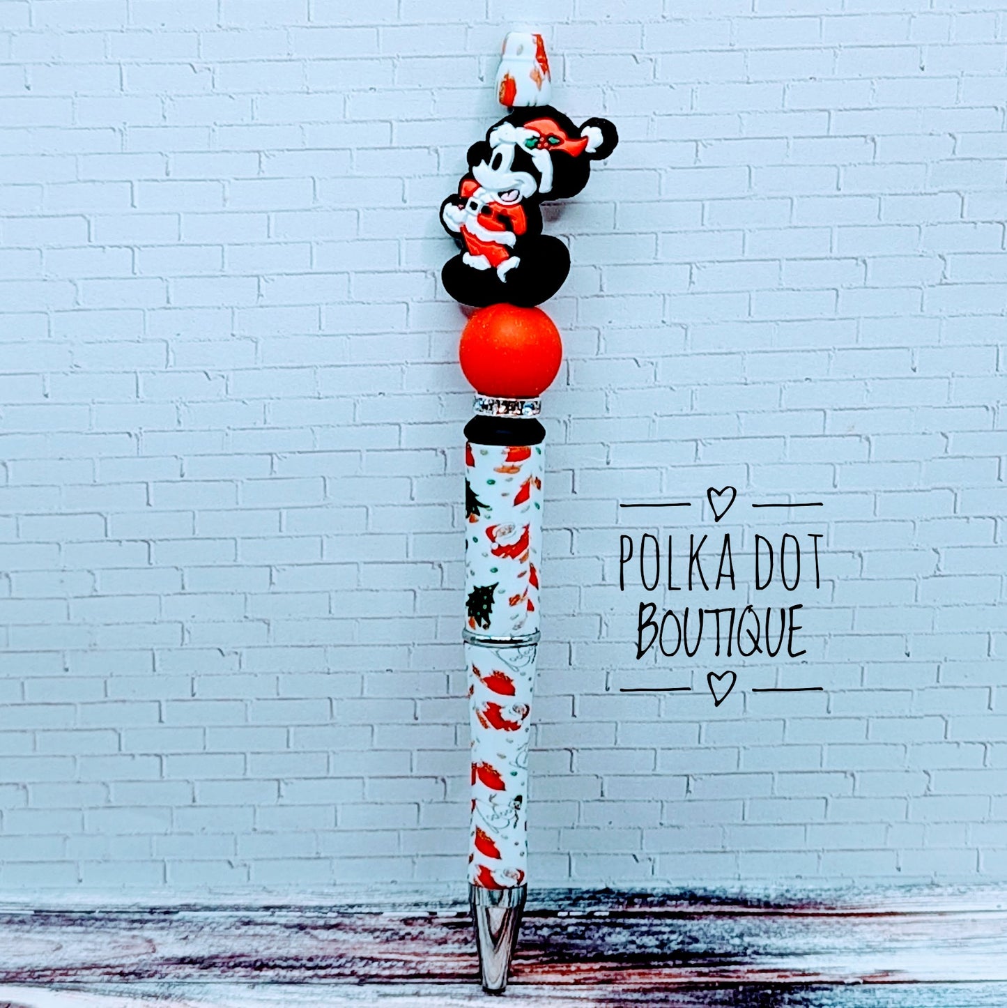 Mickey Silicone Beaded Pen