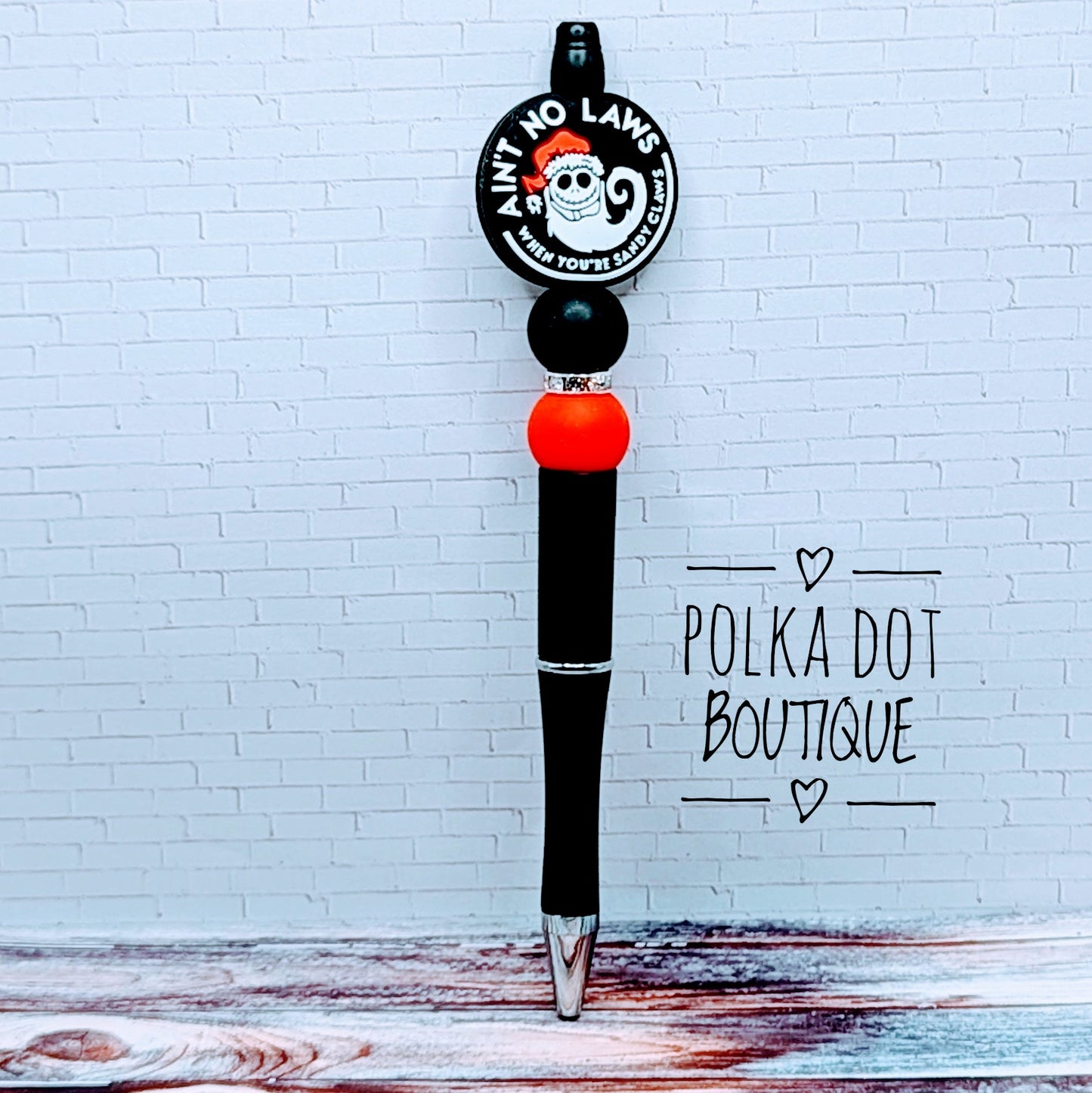 Santa Jack Silicone Beaded Pen