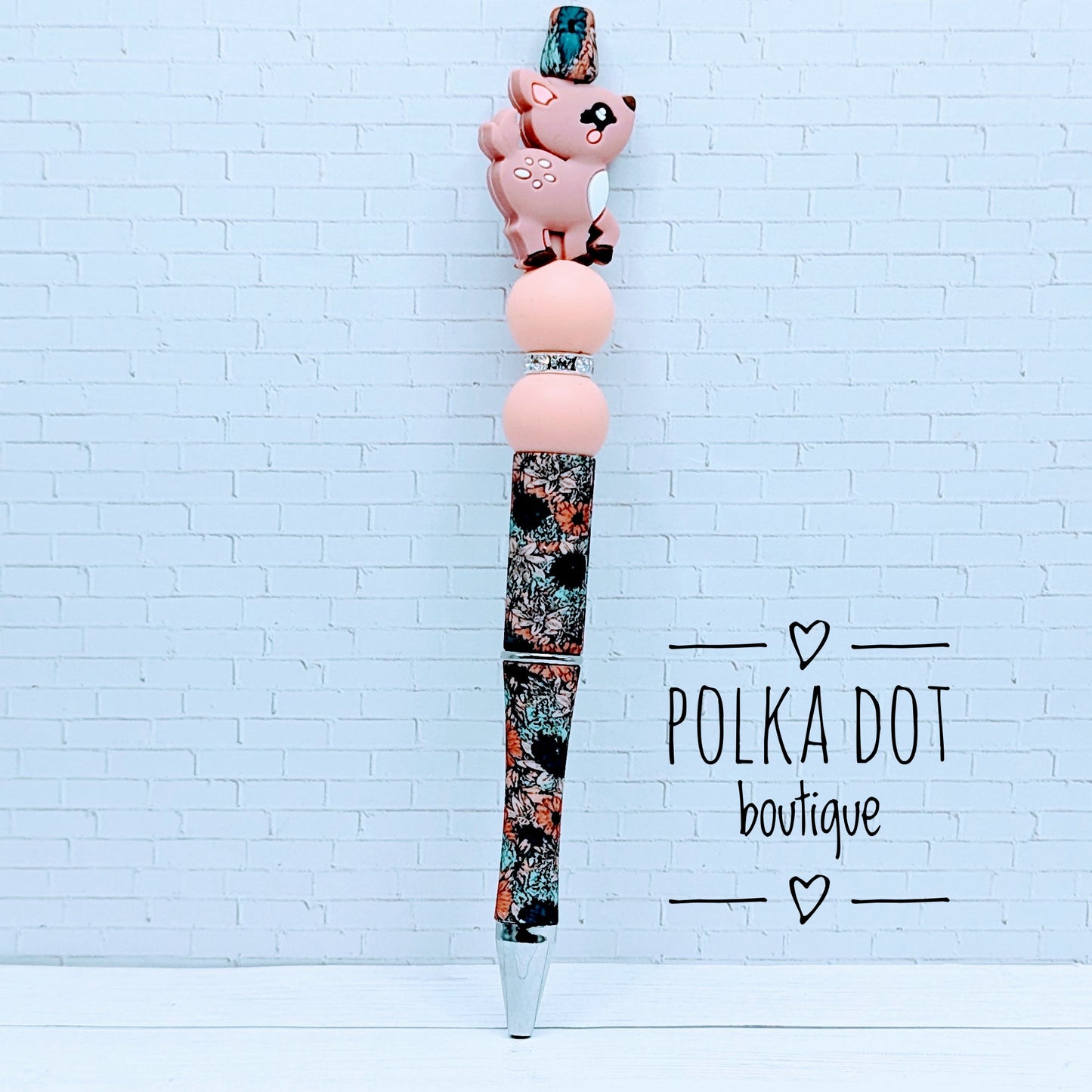 Deer Silicone Beaded Pen