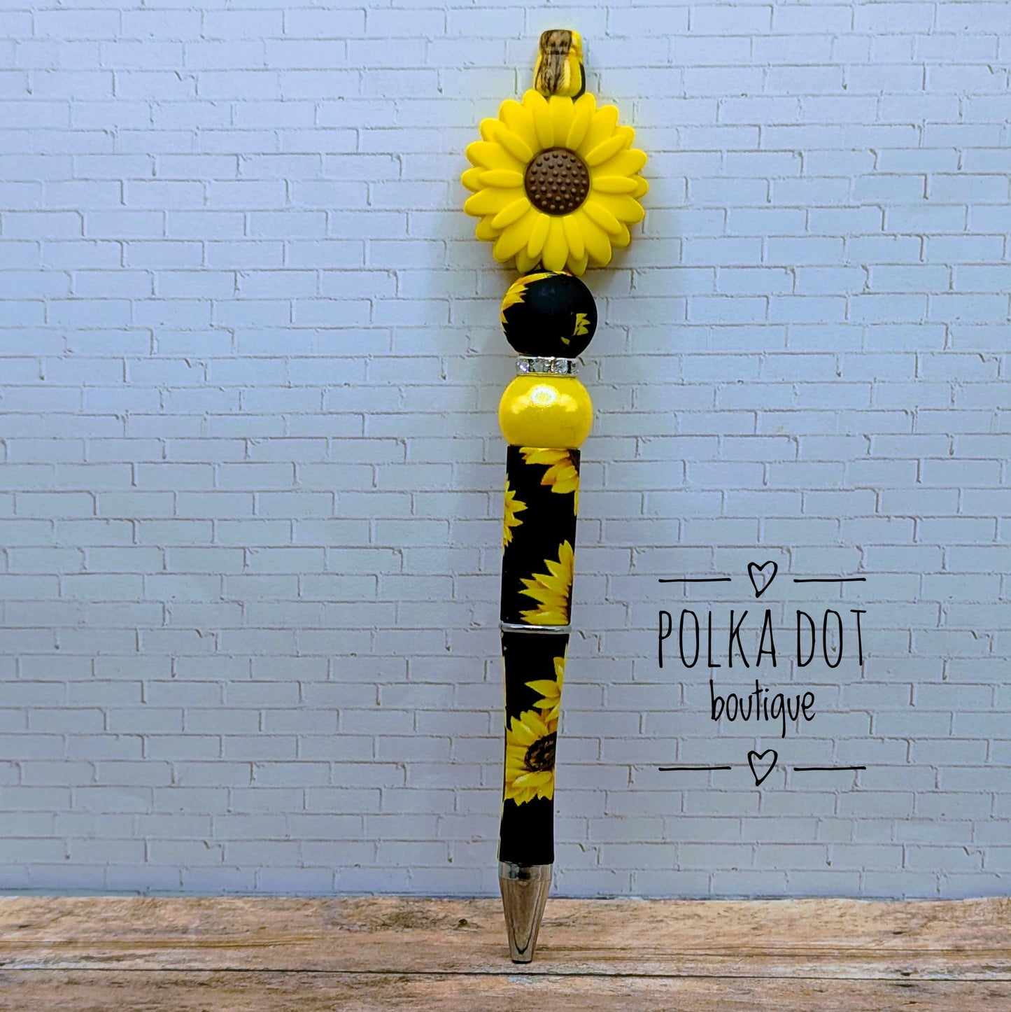 Sunflower Silicone Beaded Pen
