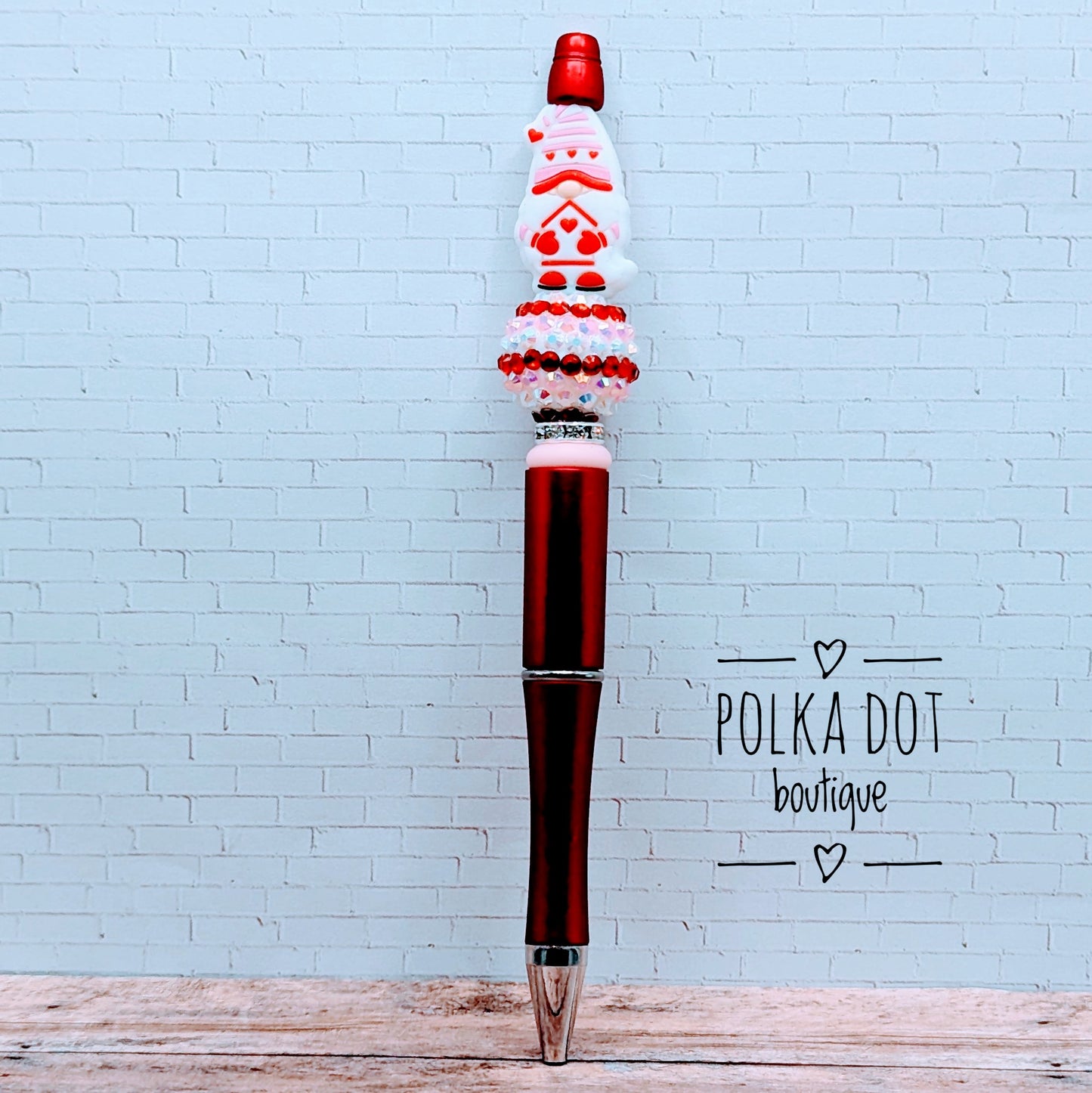 Gnome Silicone Beaded Pen