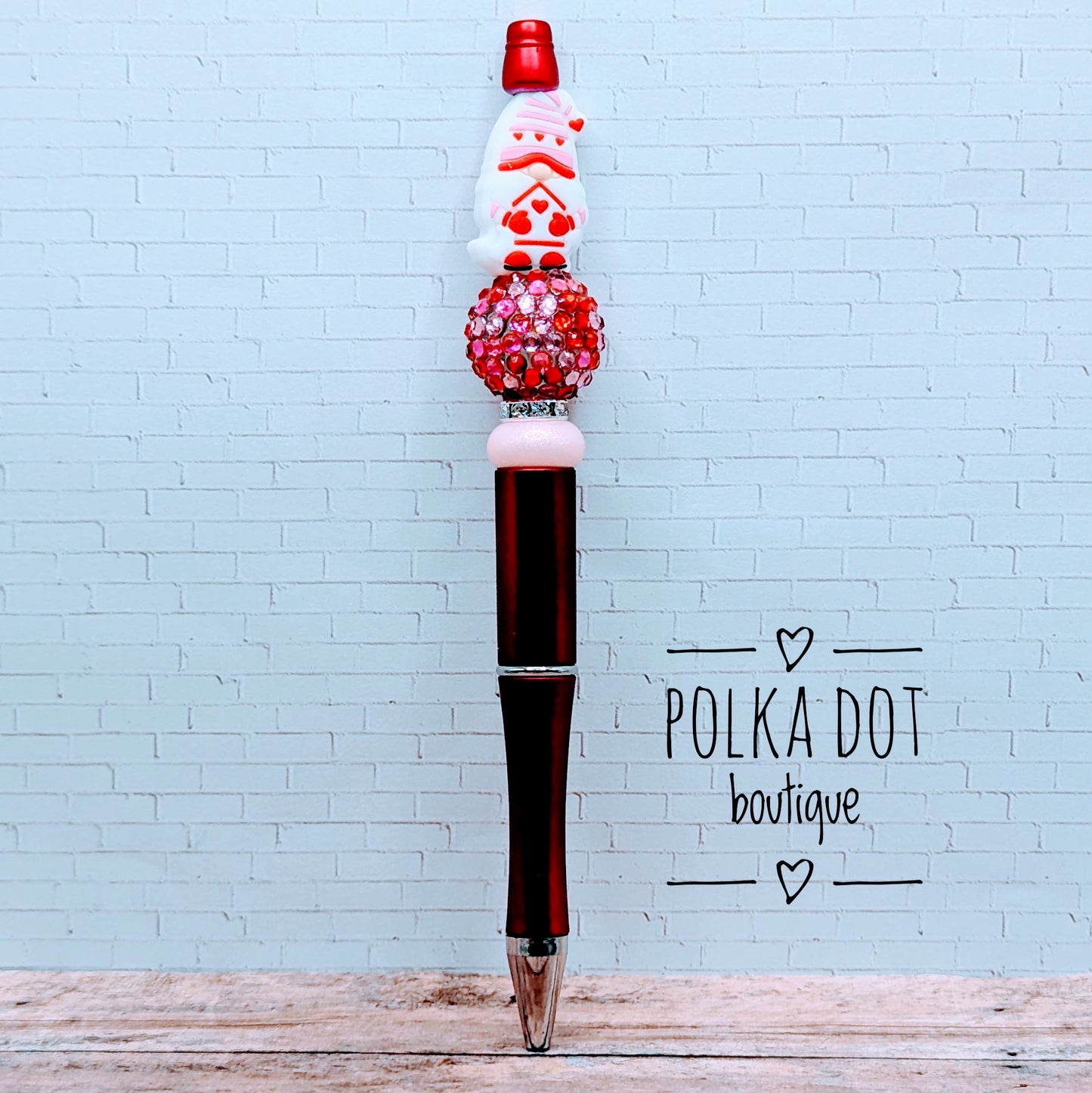 Gnome Silicone Beaded Pen