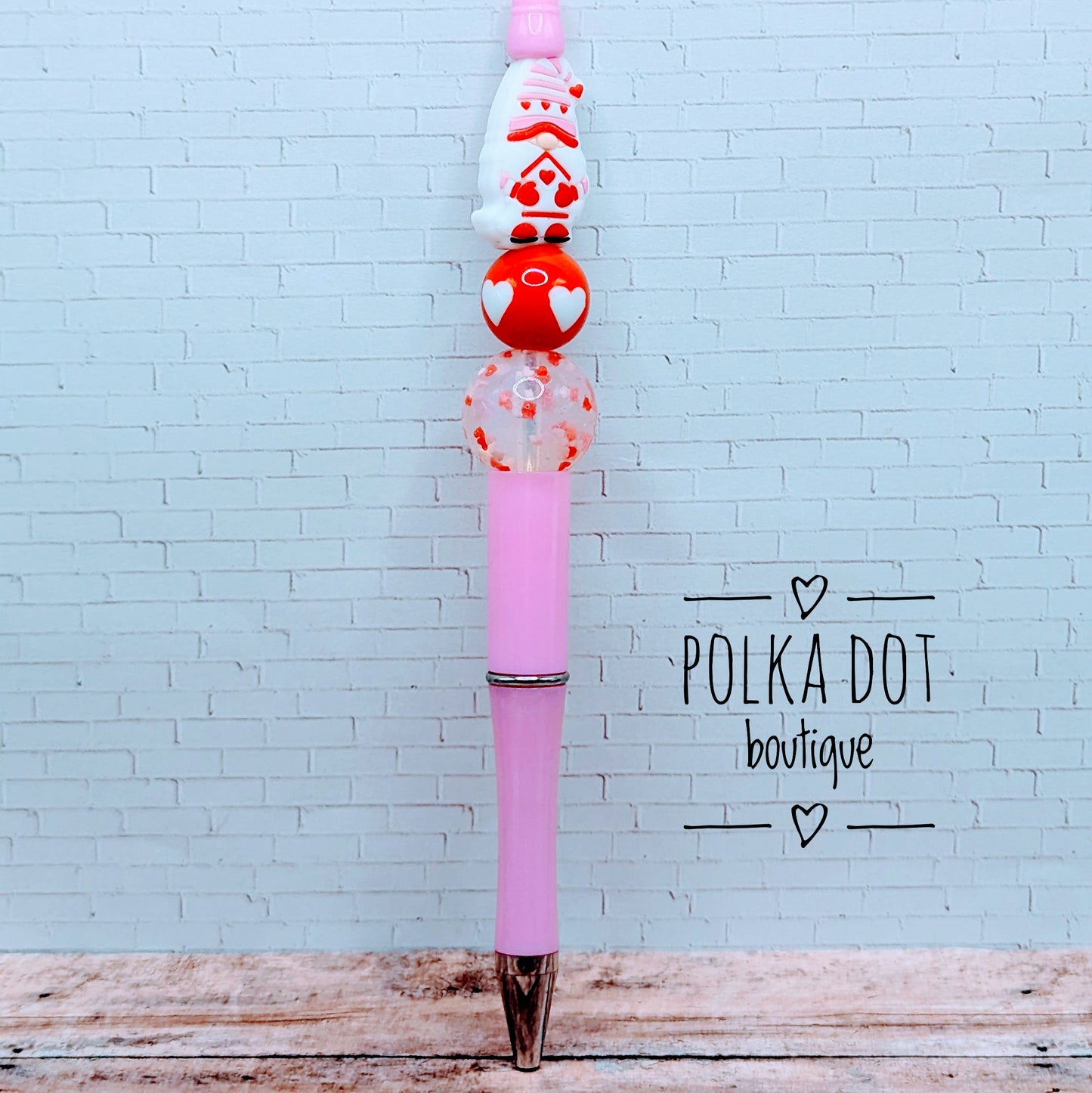 Gnome Silicone Beaded Pen