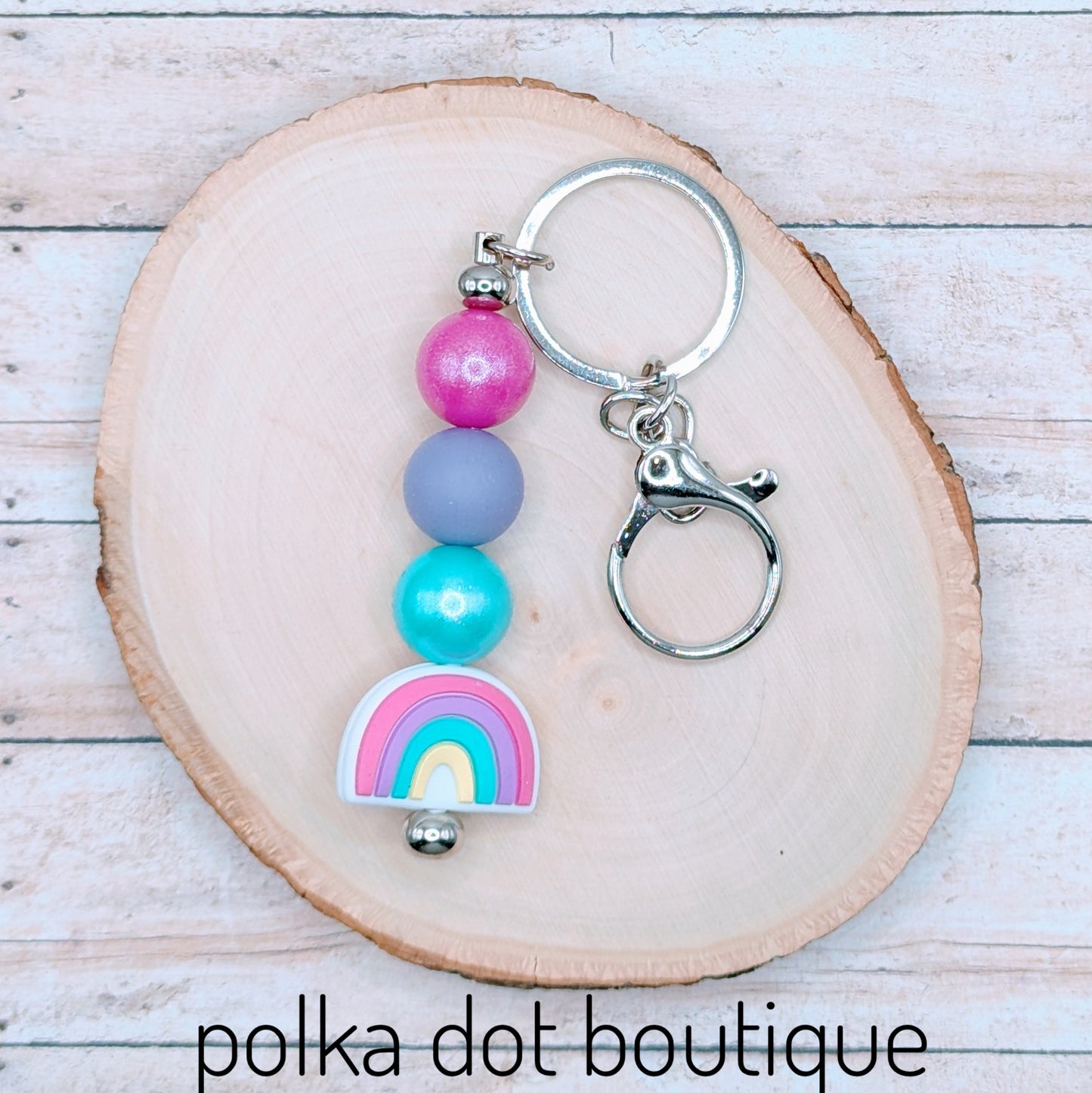 Rainbow Silicone Keychain