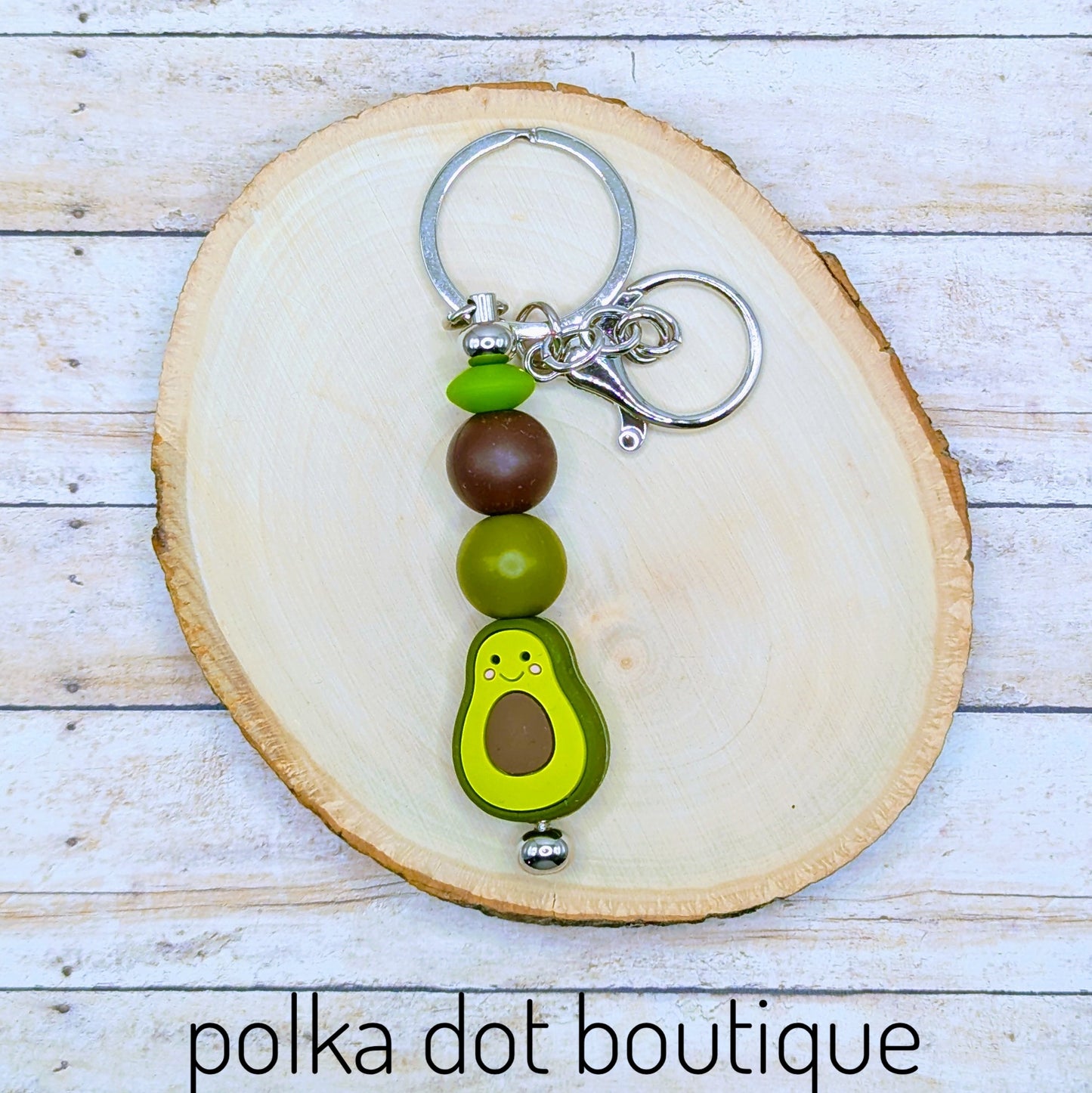 Avocado Silicone Keychain