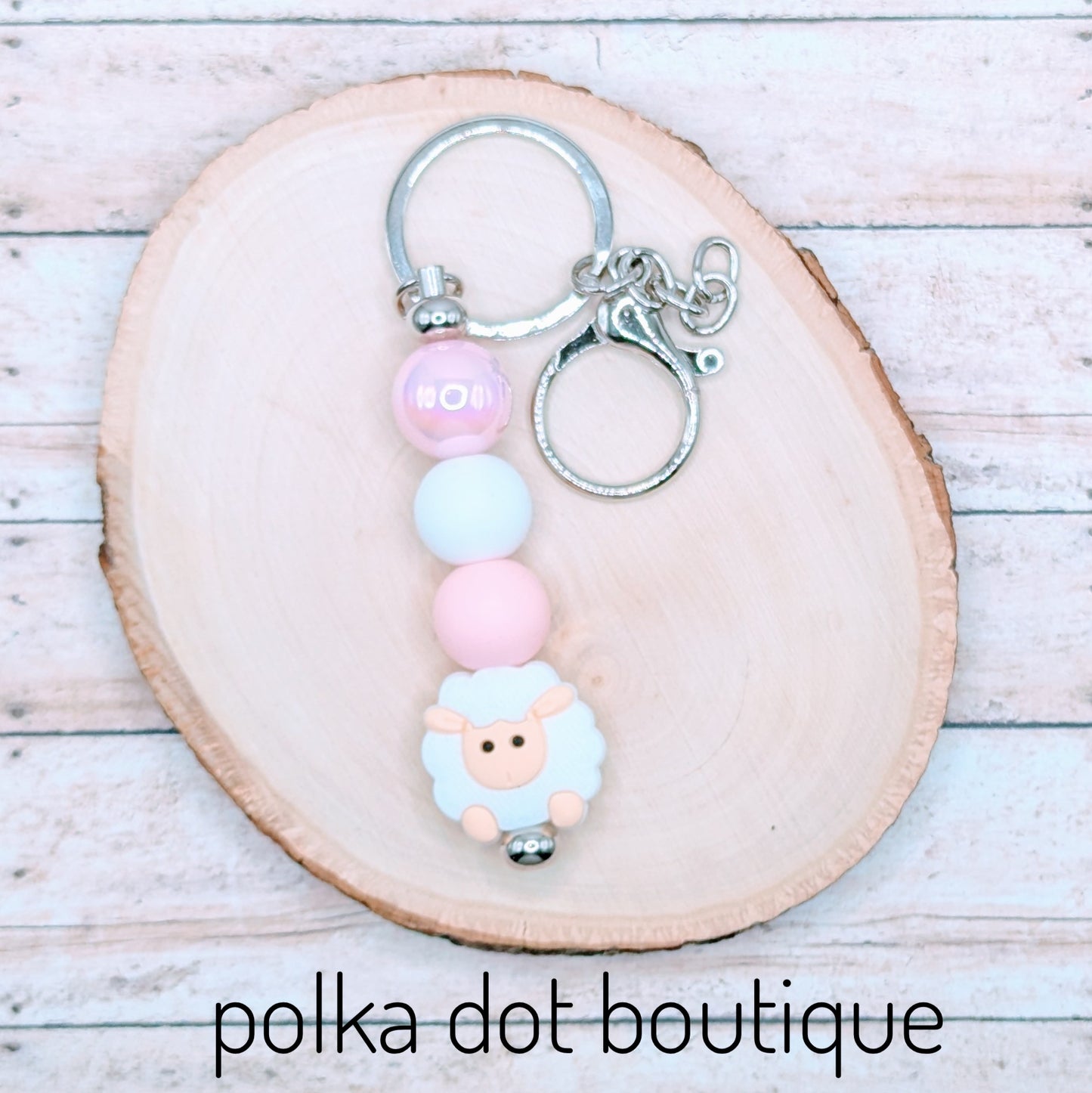 Lamb Silicone Keychain