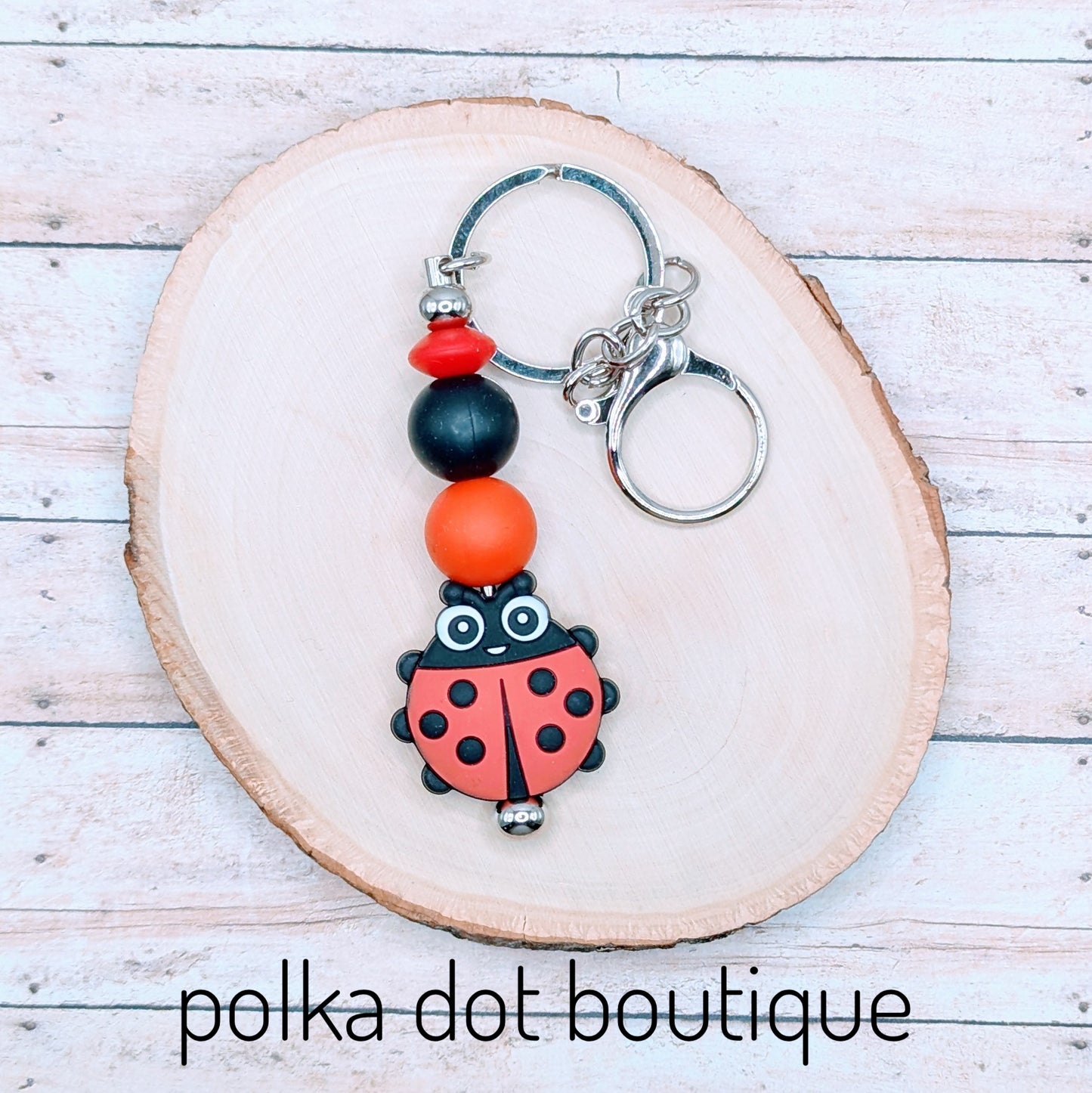 Ladybug Silicone Keychain