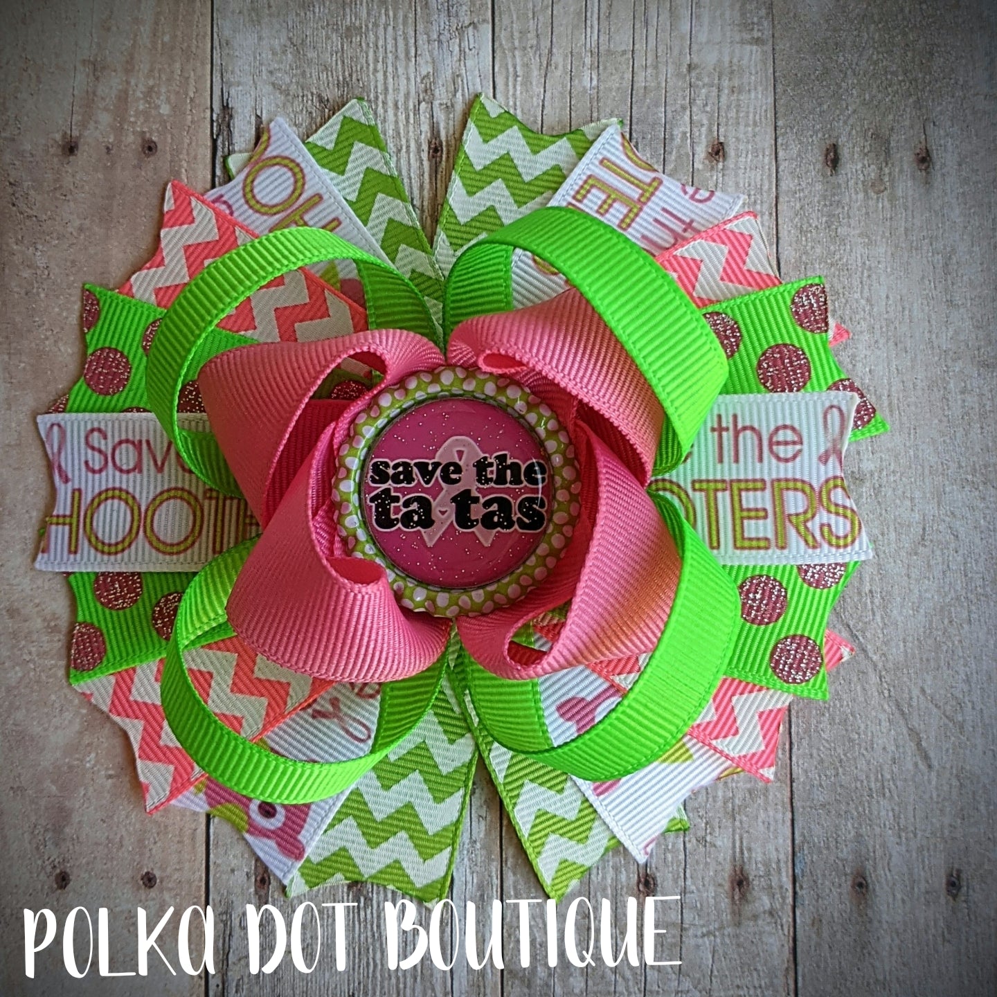 Save the tatas Hairbow