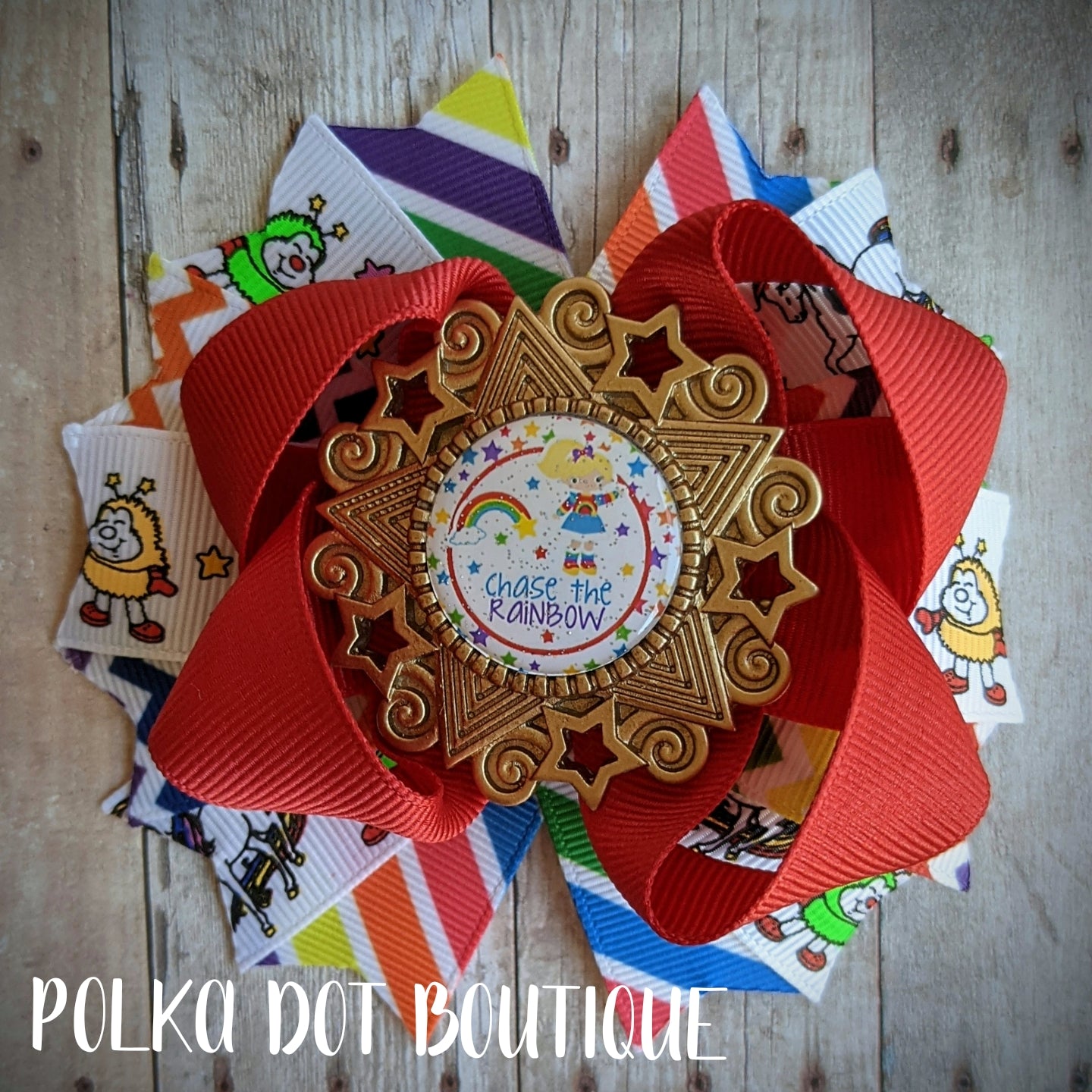 Rainbow Brite Hairbow