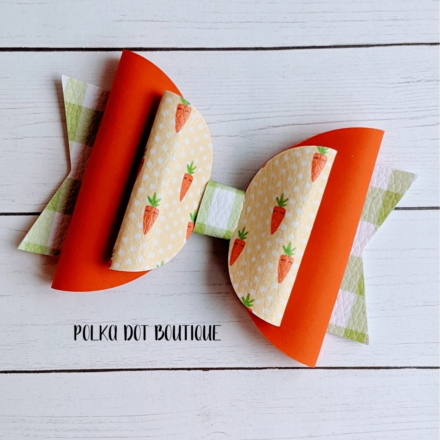 Carrots Faux Leather Bow