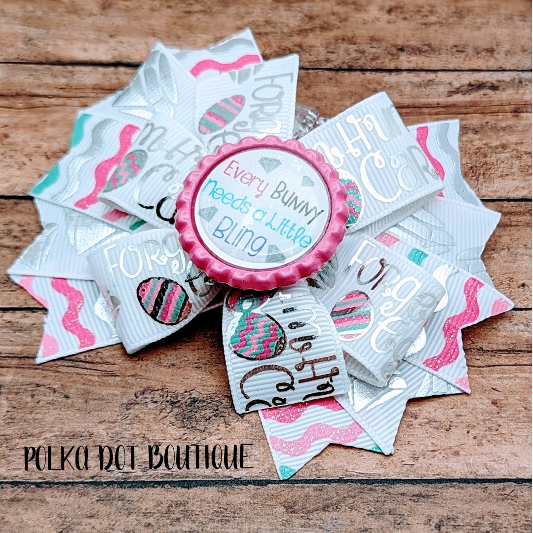 Every Bunny needs a little bling Pinwheel Bow