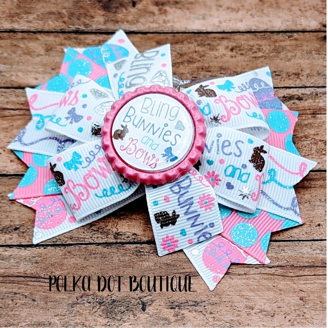 Bling Bunnies and Bows Pinwheel Bow
