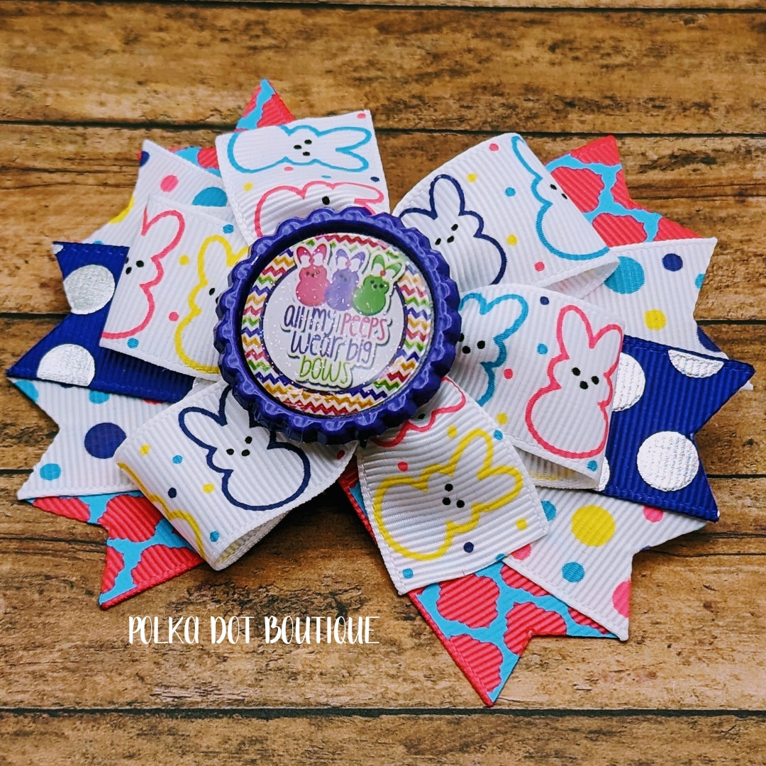 All my peeps wear bows Pinwheel Bow