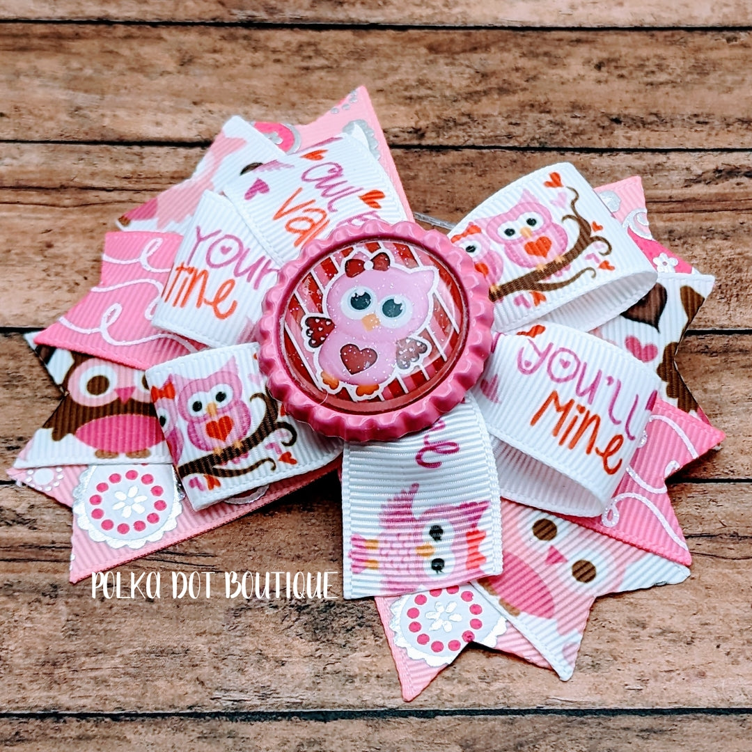 Owl Pinwheel Bow