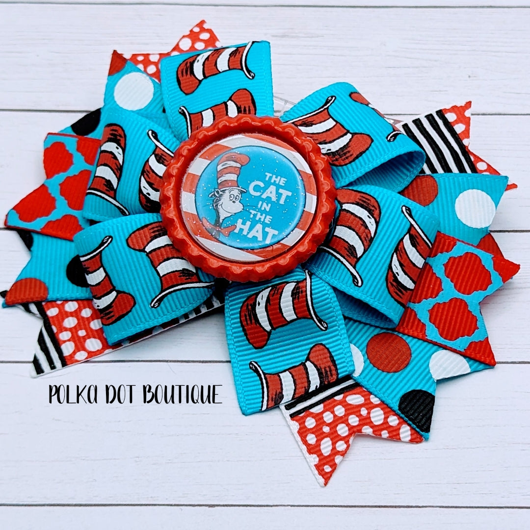 The Cat in the Hat Pinwheel Bow