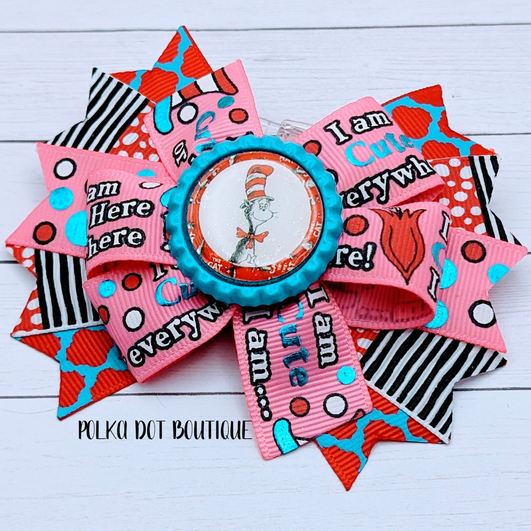 The Cat in the Hat Pink Pinwheel Bow