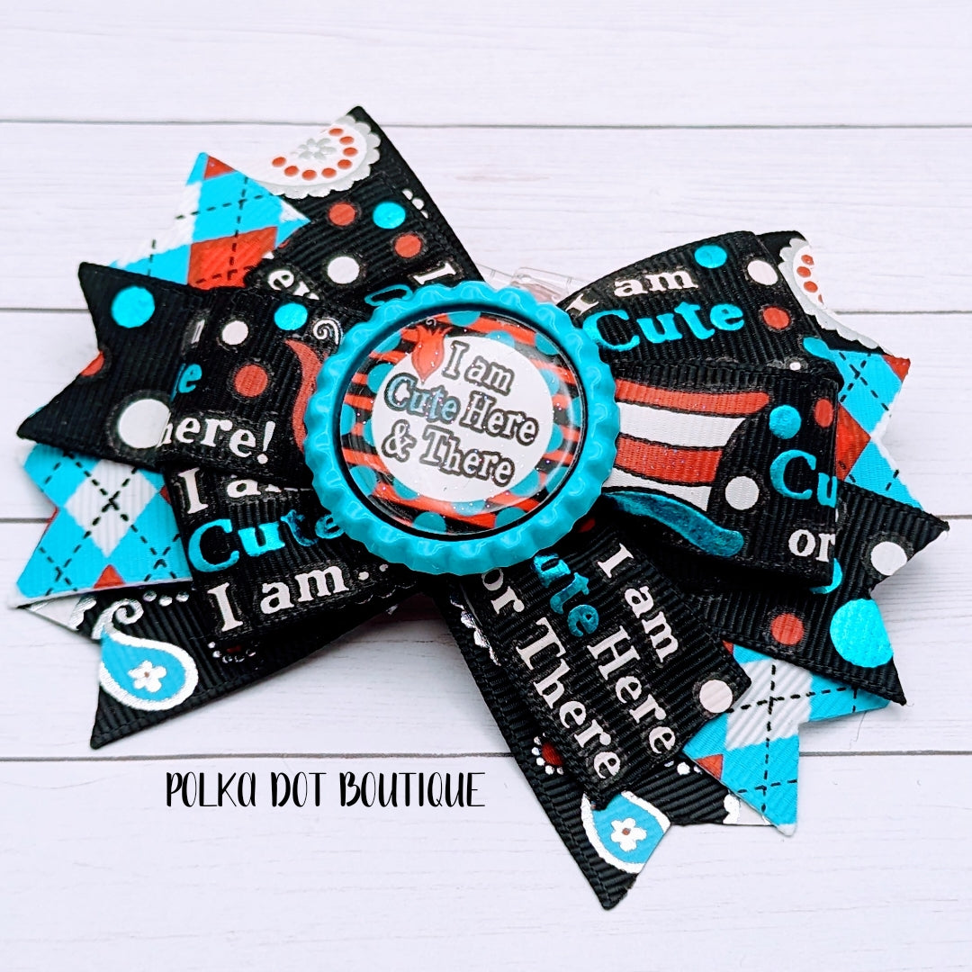 The Cat in the Hat Black Pinwheel Bow