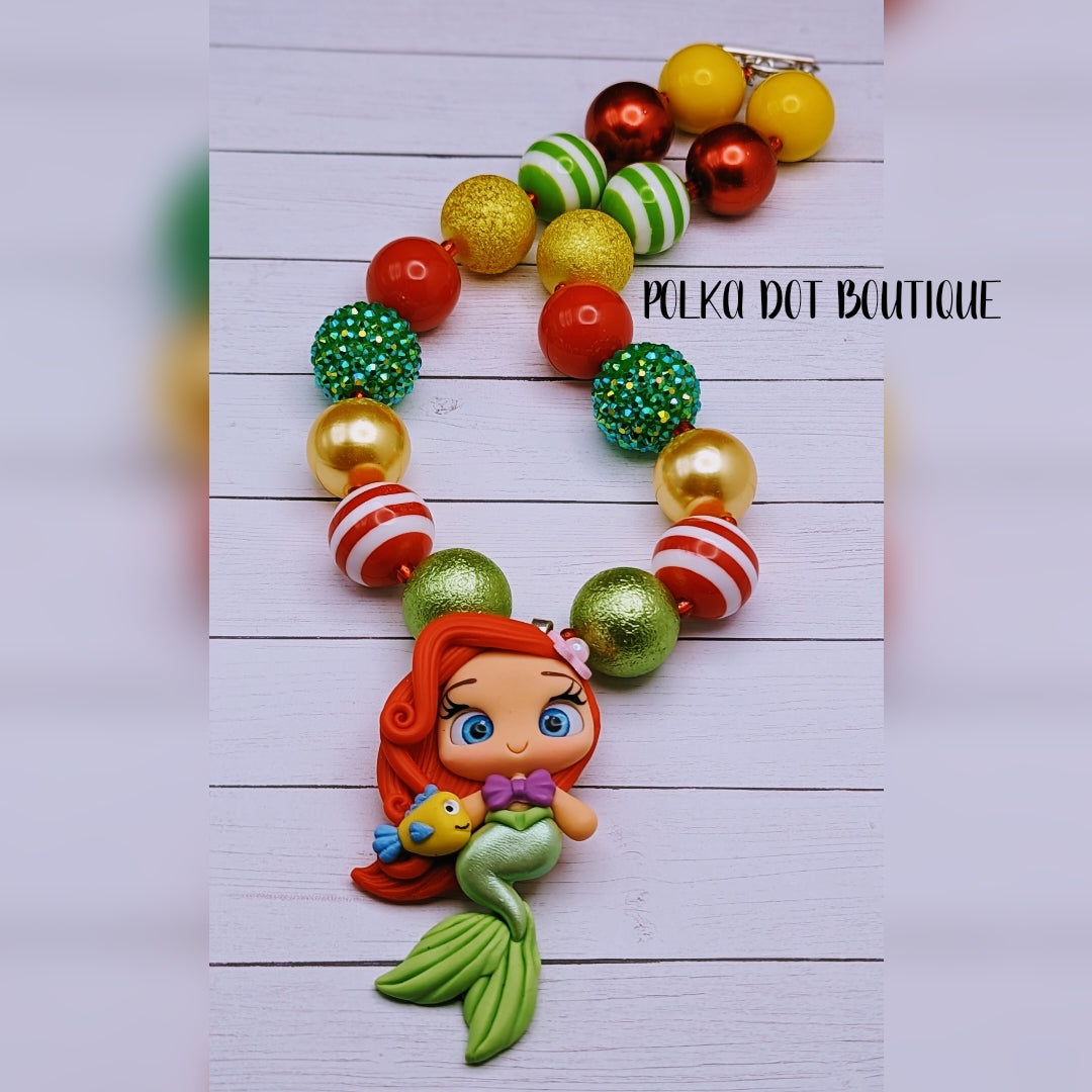 Ariel Princess Clay Chunky Necklace