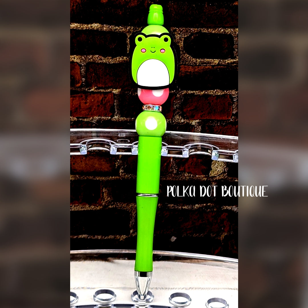 Squishmallow : Frog Silicone Beaded Pen