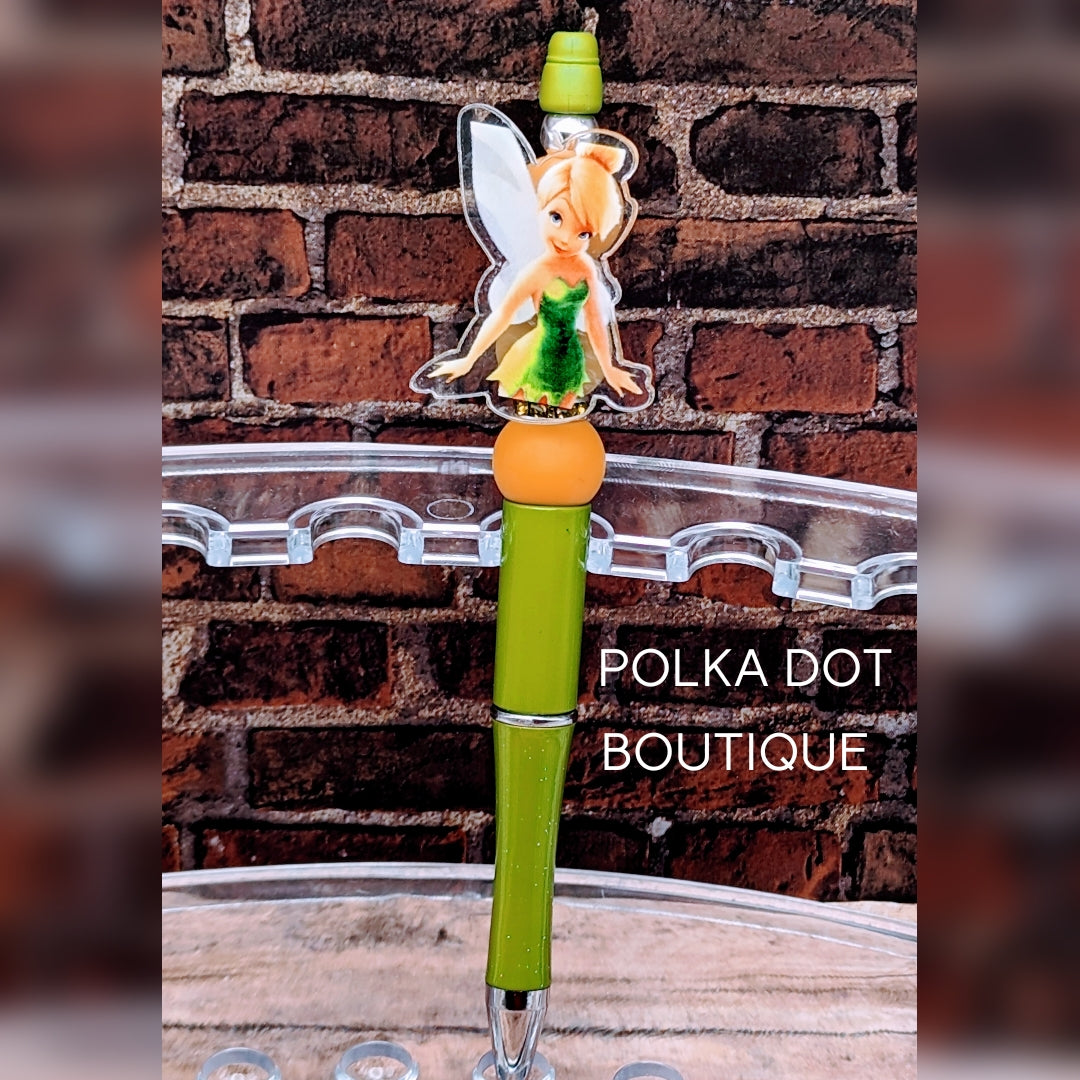 Tinkerbell Silicone Beaded Pen