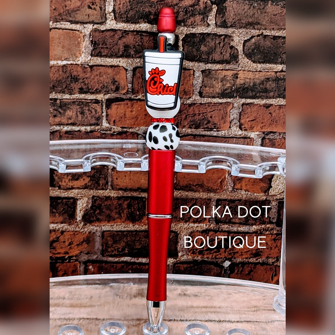 Drink: Chick fil a Silicone Beaded Pen