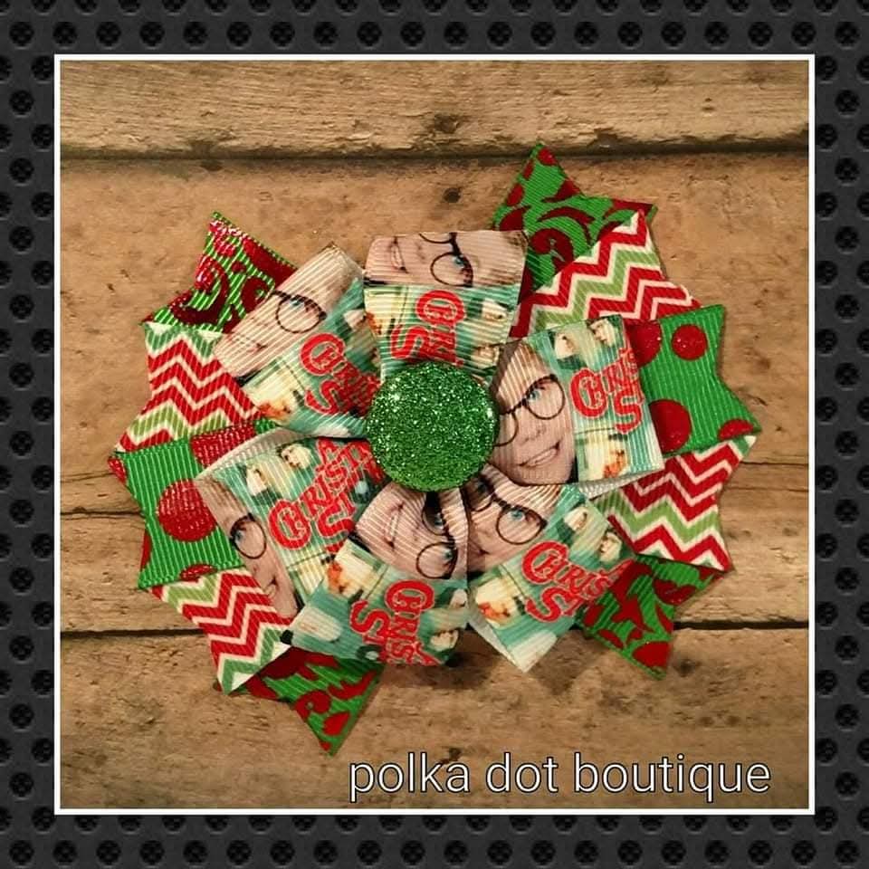 Christmas Story Pinwheel Bow