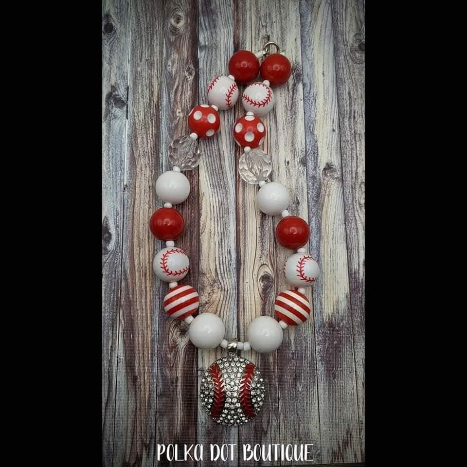 Baseball Chunky Necklace