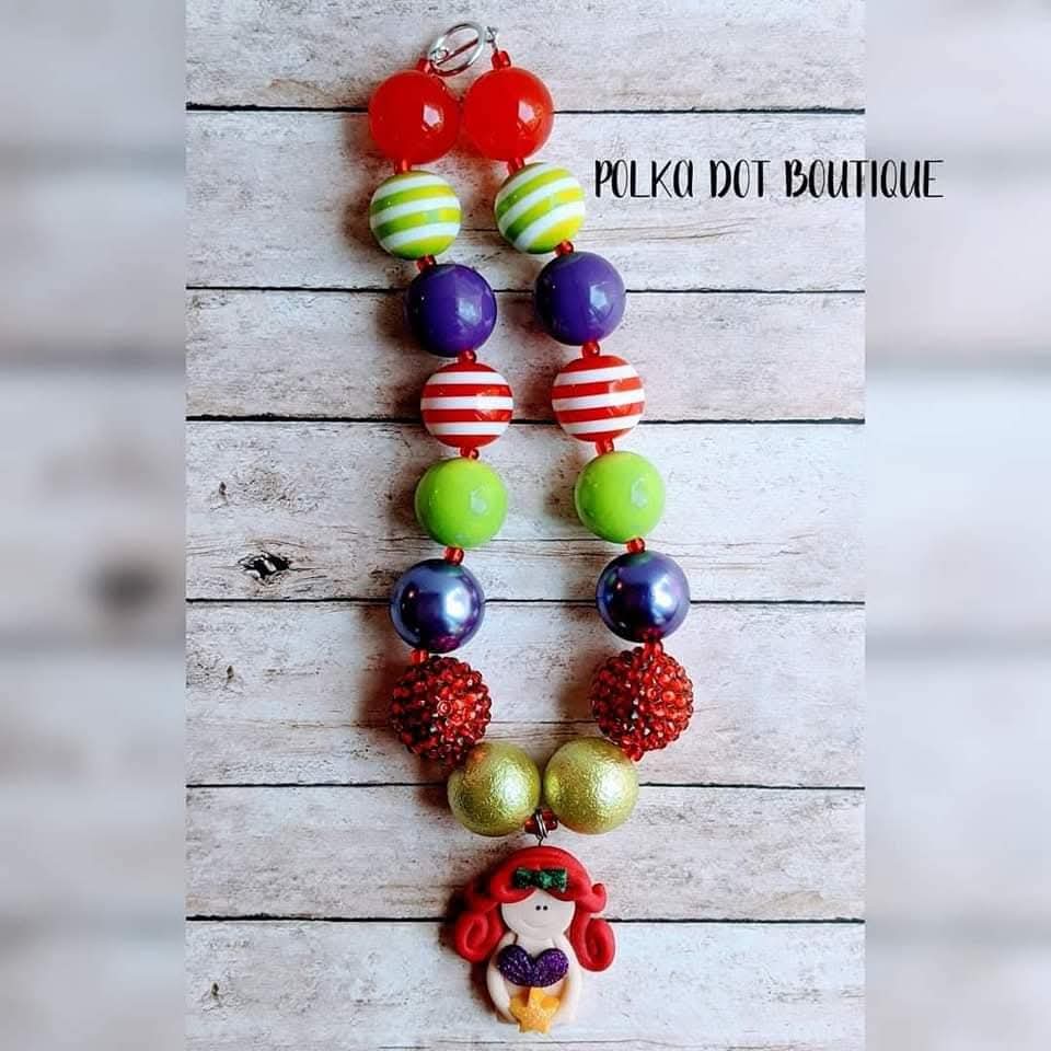 Ariel Princess Clay Chunky Necklace