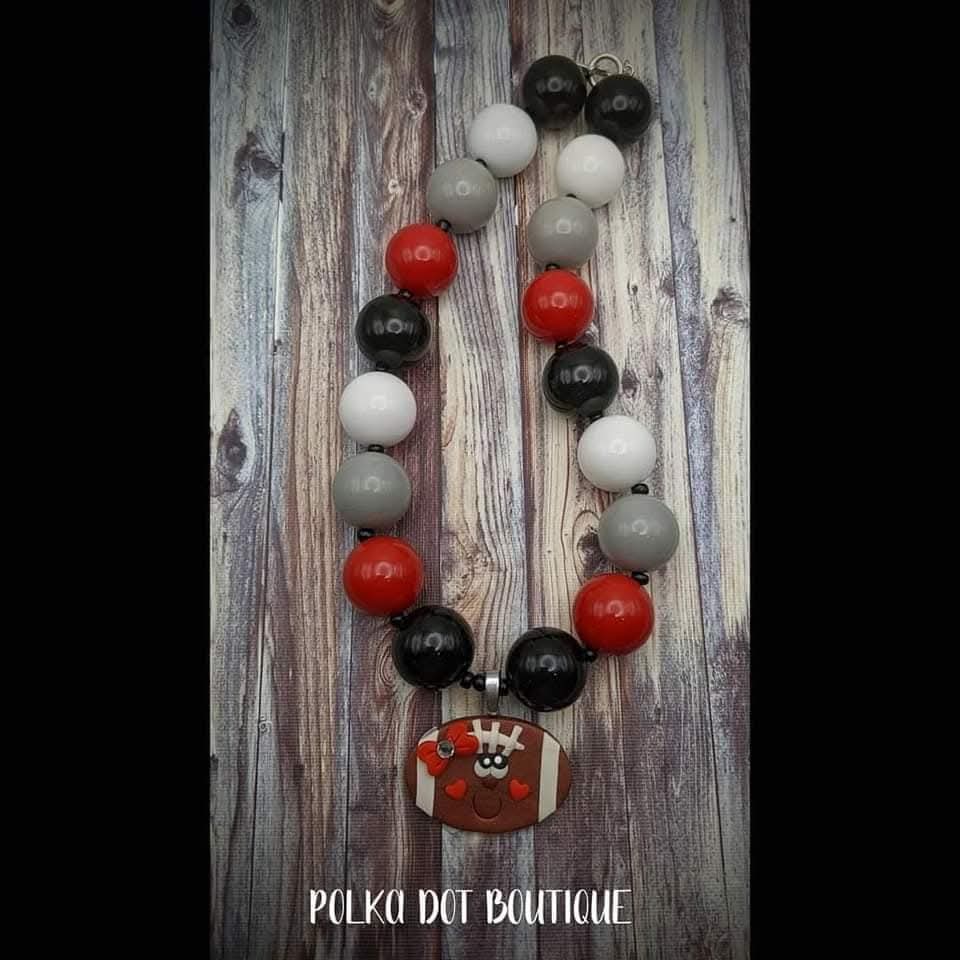 Ohio State Clay Football Chunky Necklace