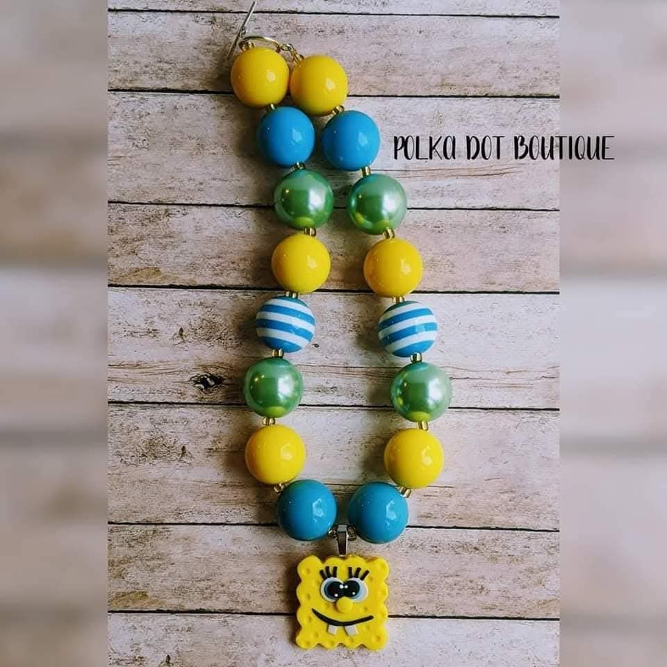 Spongebob Clay Chunky Necklace