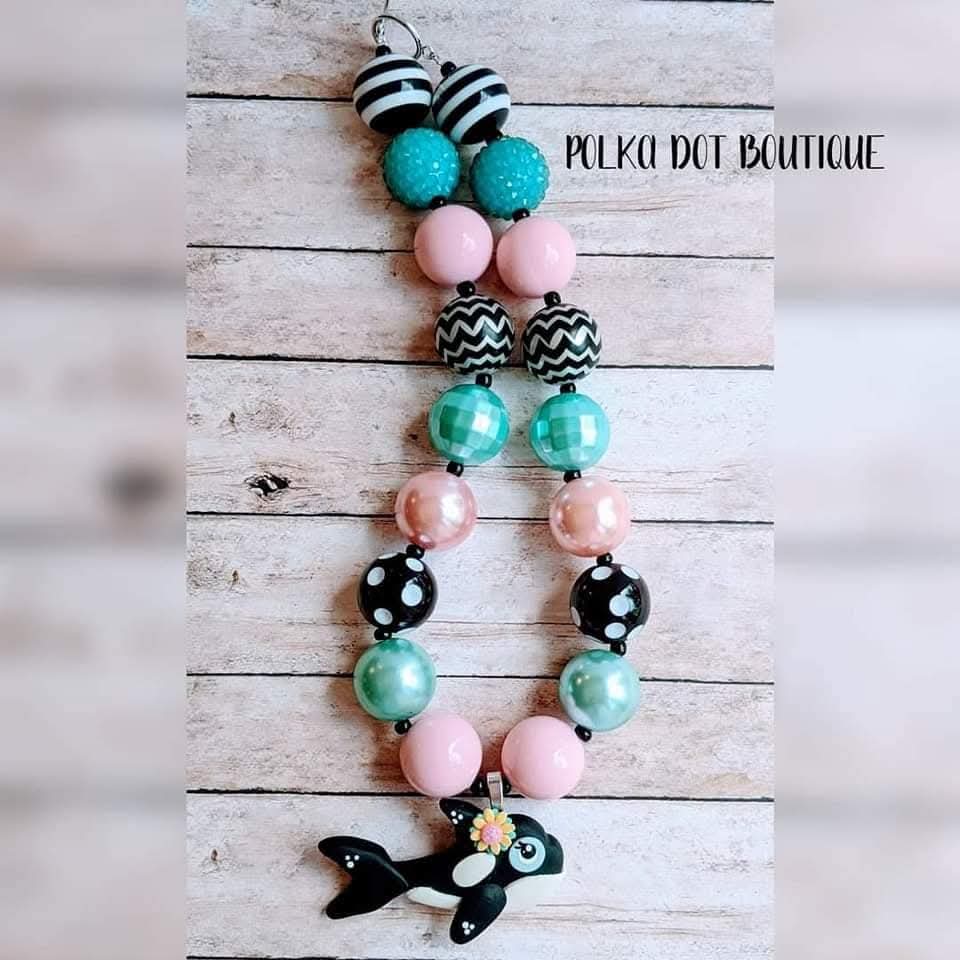 Whale Clay Chunky Necklace