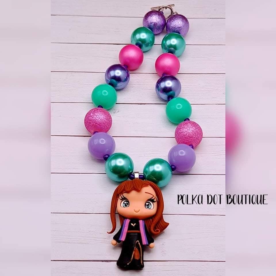 Anna Princess Clay Chunky Necklace