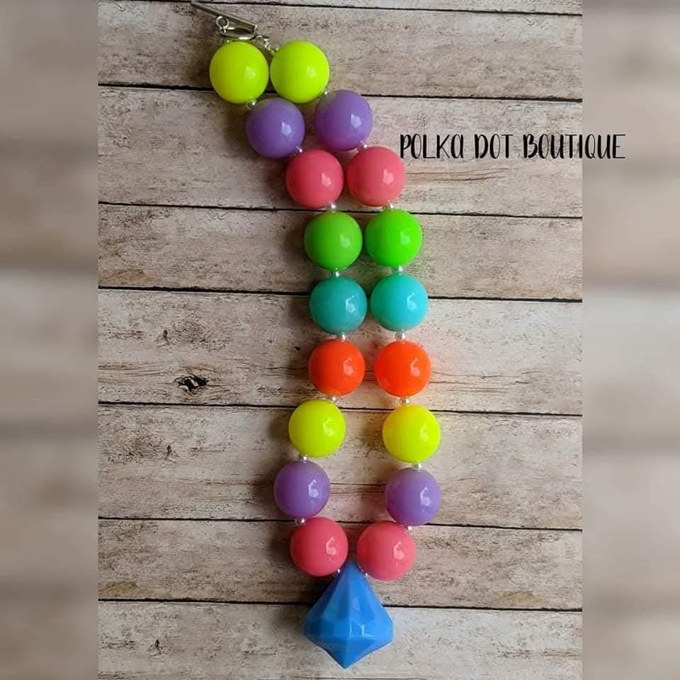 Blue Diamond Chunky Necklace