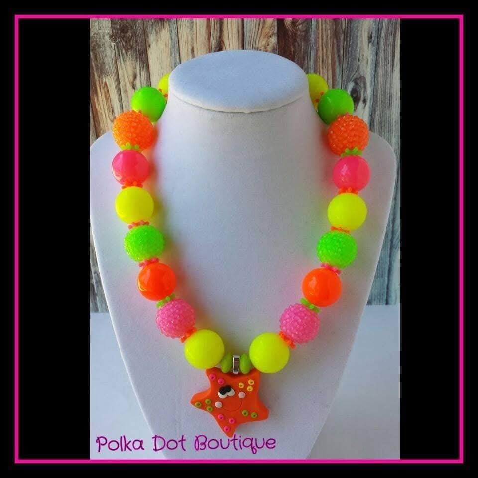 Starfish Clay Chunky Necklace