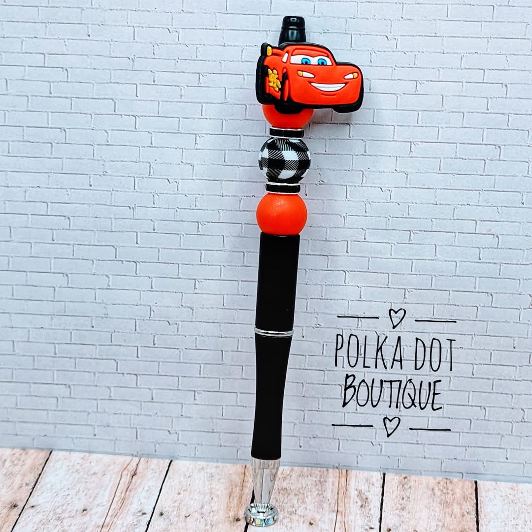 Cars : Lighting McQueen Silicone Beaded Pen