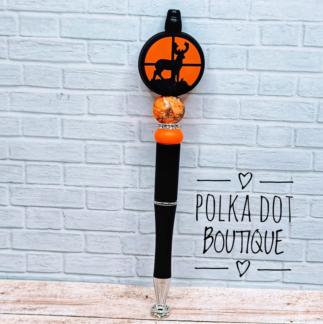 Deer Hunting Silicone Beaded Pen