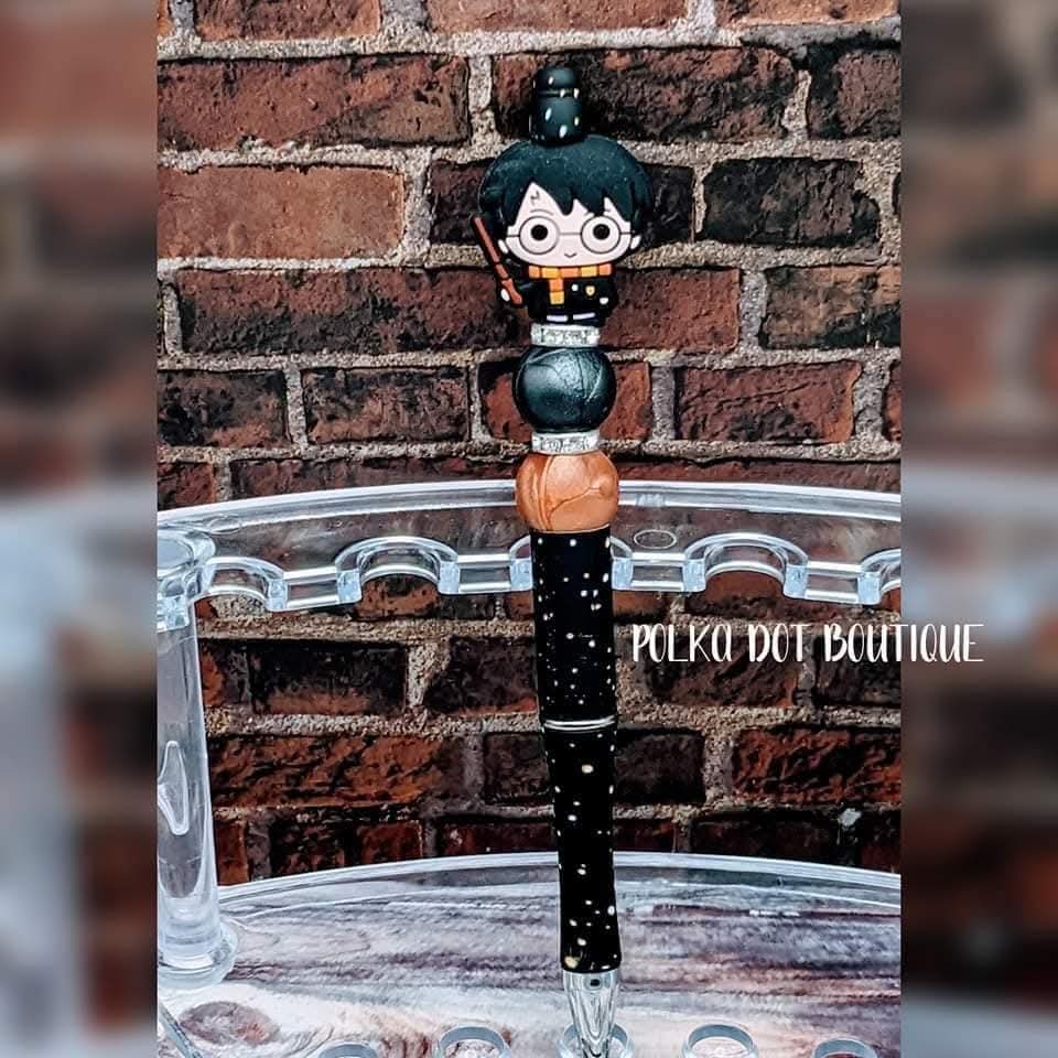 Harry Potter ( black hair) Silicone Beaded Pen